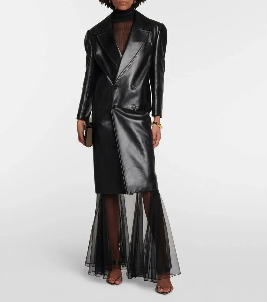 Saint Laurent Paris o1s1wg111024 Melody Sandals in Shiny Leather in Storm Grey Size US 5 / IT 35 - 6 Thumbnail