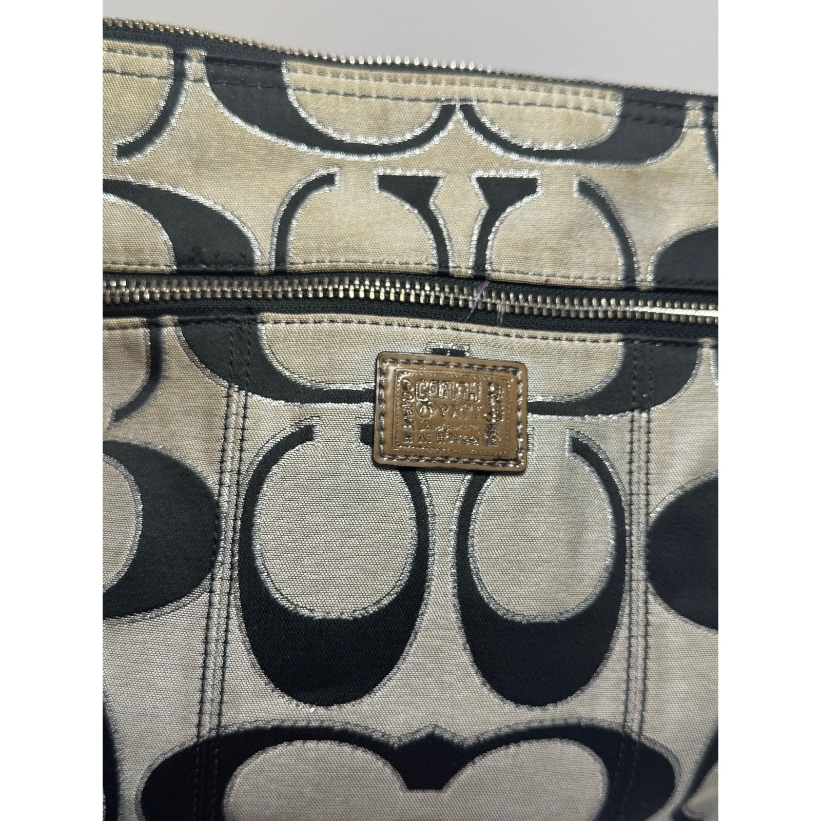 Coach Coach Poppy Metallic Monogram Crossbody Black Purple Y2K Size ONE SIZE - 9 Thumbnail