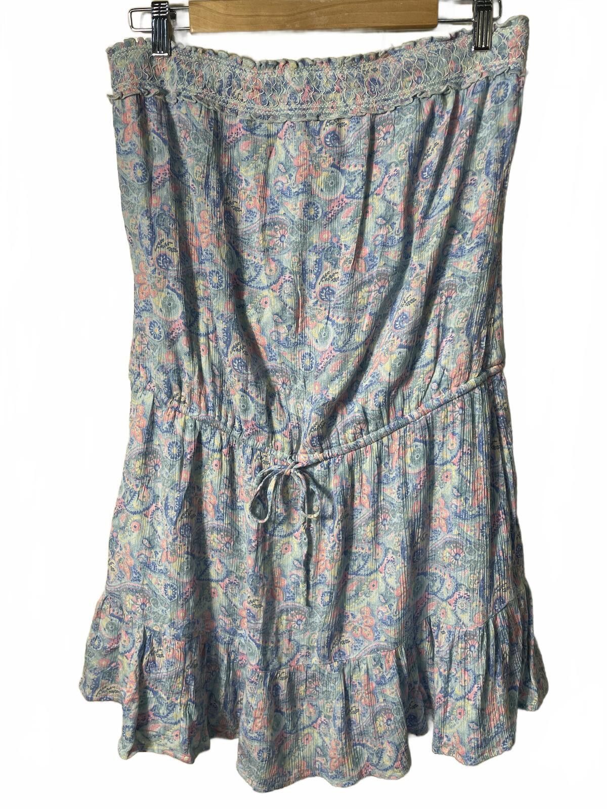 Unknown London Hollister Summer Mini Dress Women's Large Floral Boho NWT Size XL / US 12-14 / IT 48-50 - 8 Thumbnail