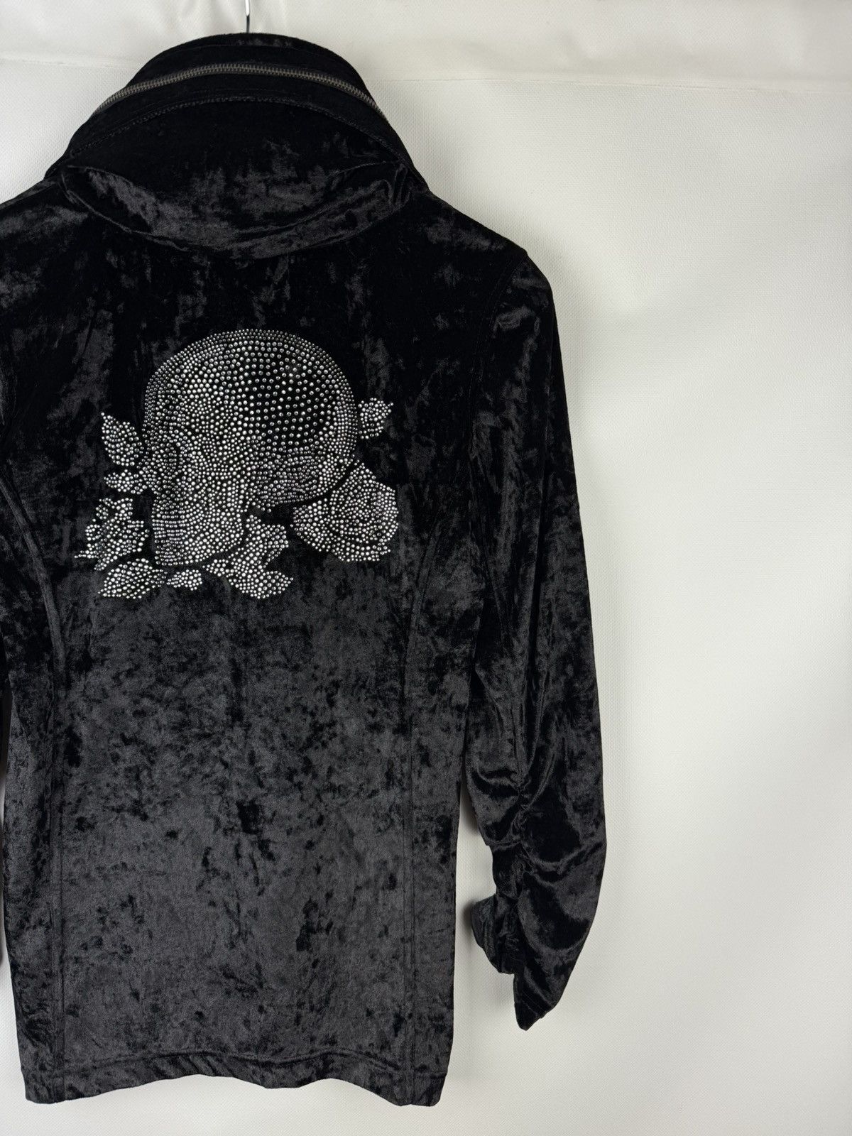 CIVARIZE × Japanese Brand Civarize Y2K Gothic Studded Velour Full Zip Track Top Jacket Size L / US 10 / IT 46 - 3 Thumbnail