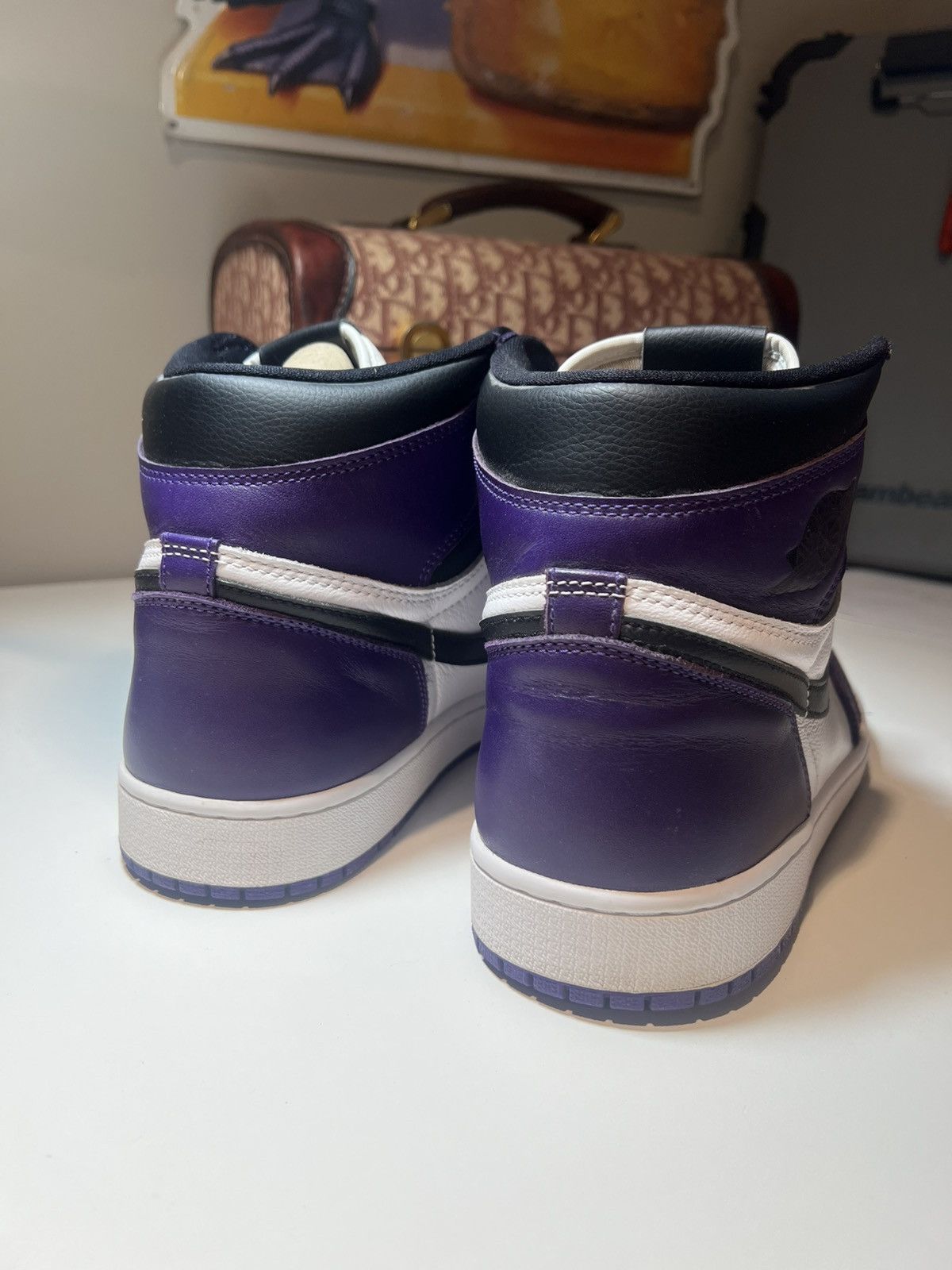 Jordan Brand Jordan 1 High Court Purple White Size US 12 / EU 45 - 5 Thumbnail