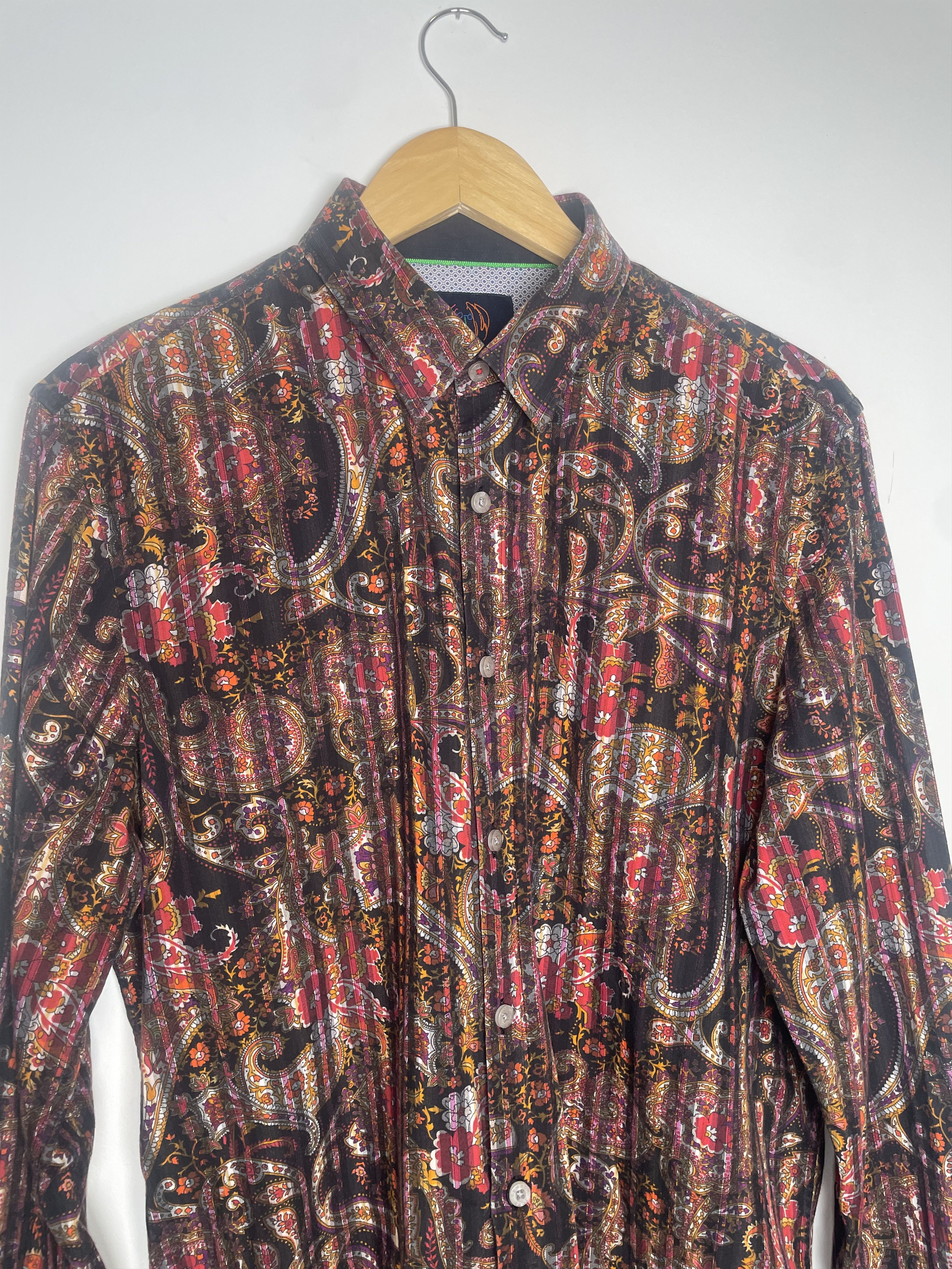 Other 🎸 John Lennon Psychedelic Paisley Striped Shirt - Tagged M Size US M / EU 48-50 / 2 - 4 Thumbnail