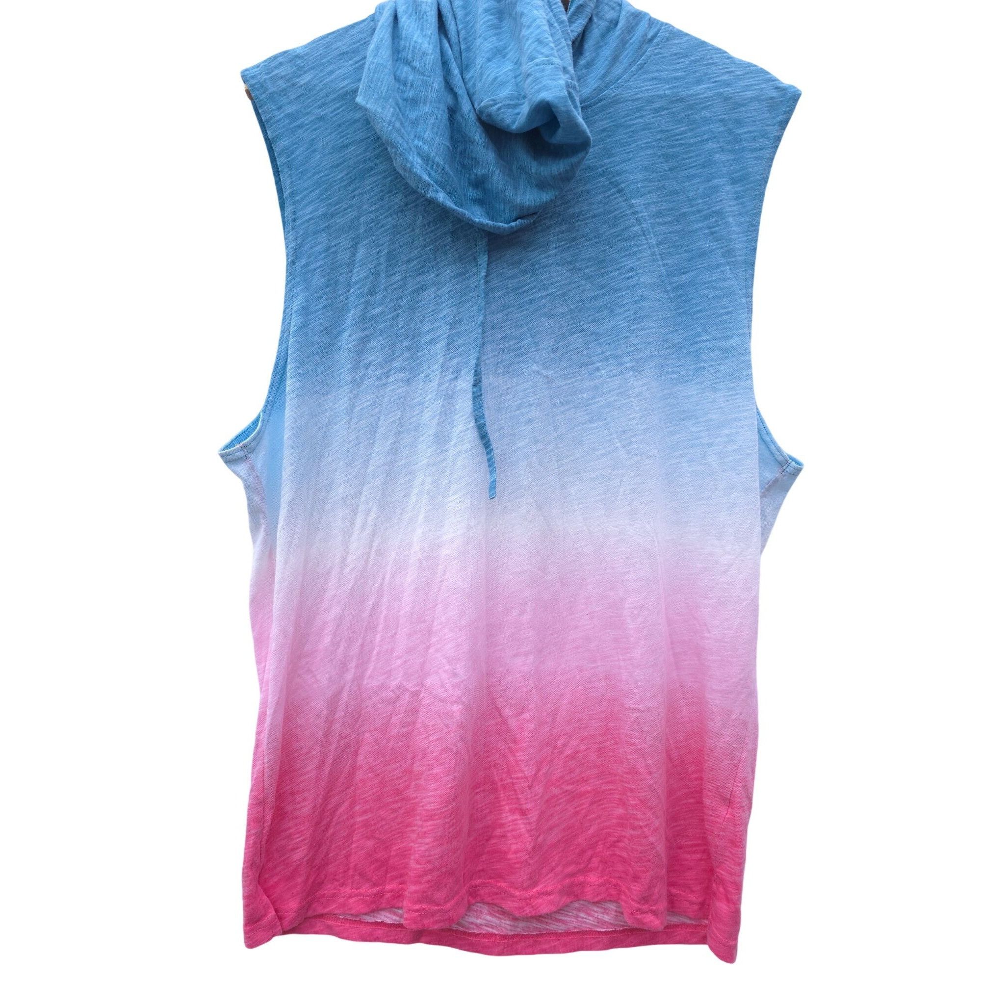 American Rag American Rag Womens Sleeveless Hooded Top Medium Blue & Pink Size M / US 6-8 / IT 42-44 - 1 Thumbnail
