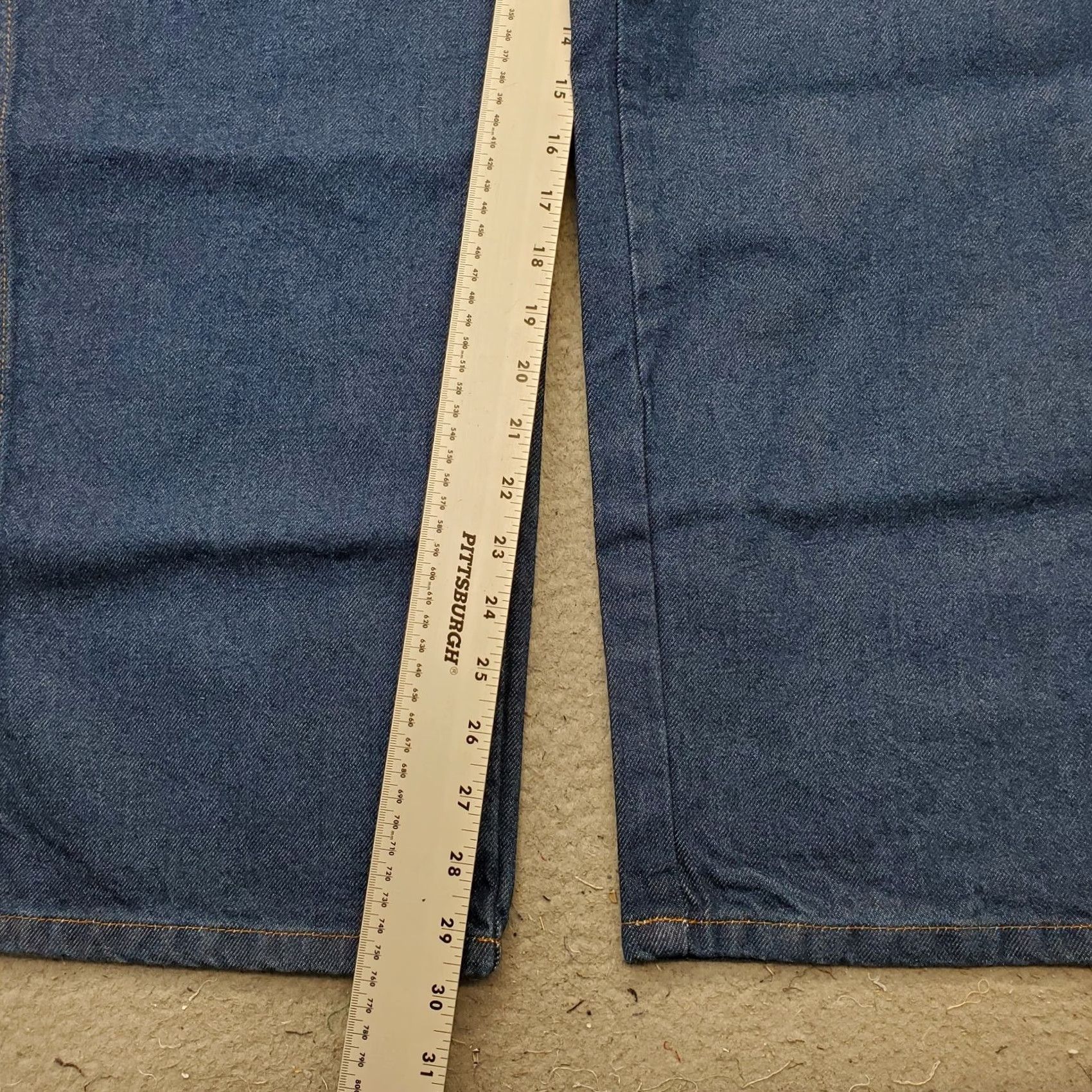 Dickies Dickies Jeans Mens 40x30 Blue Denim Boho Industrial Relaxed Fit Wide Leg CR39RB Mens Size 40 Blue Denim 5-Pocket Relaxed Fit Jeans Size US 40 / EU 56 - 4 Thumbnail