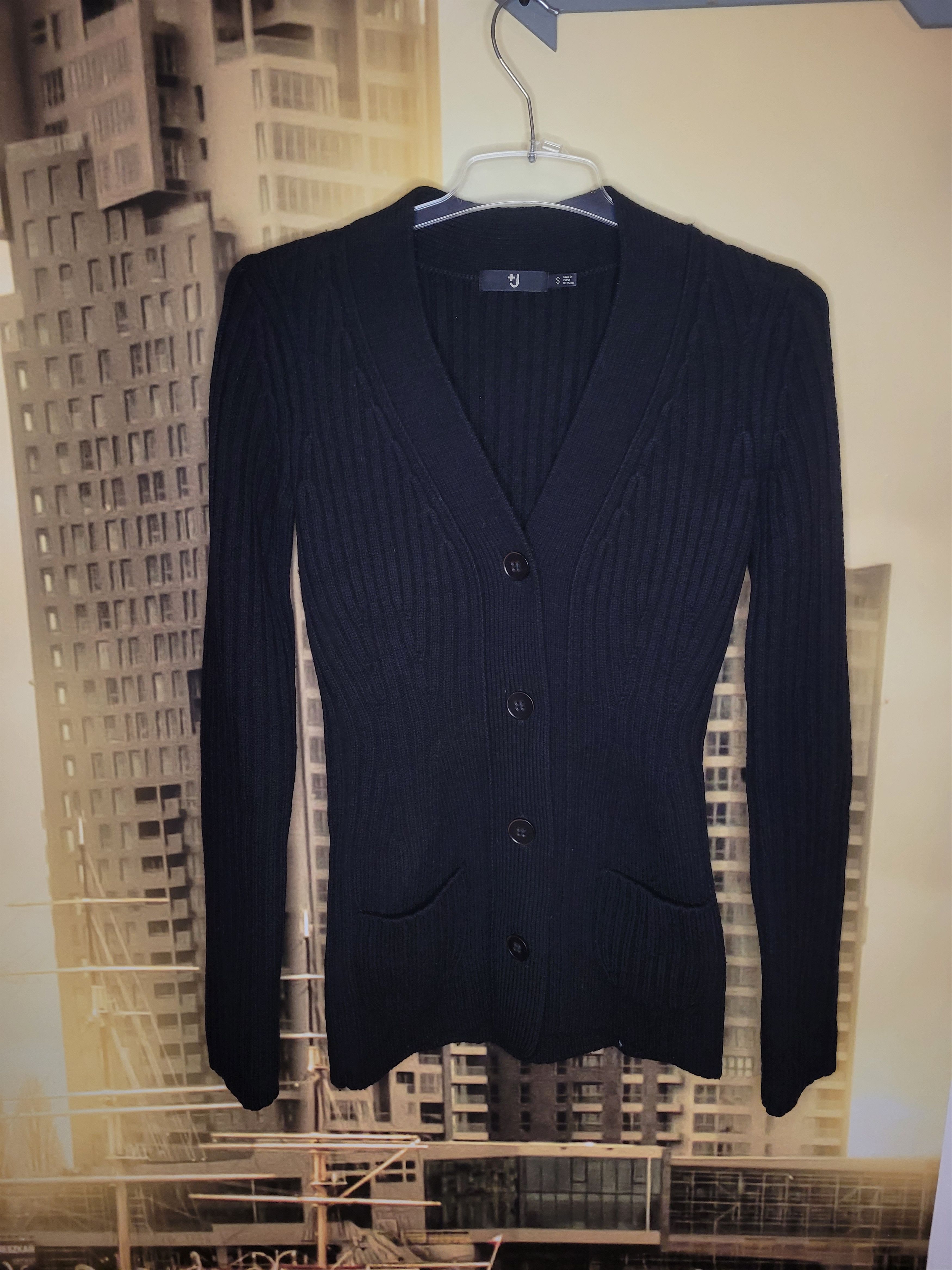 Japanese Brand × Jil Sander × Uniqlo Jil Sander x Uniqlo cardigan wool black Size S / US 4 / IT 40 - 1 Thumbnail