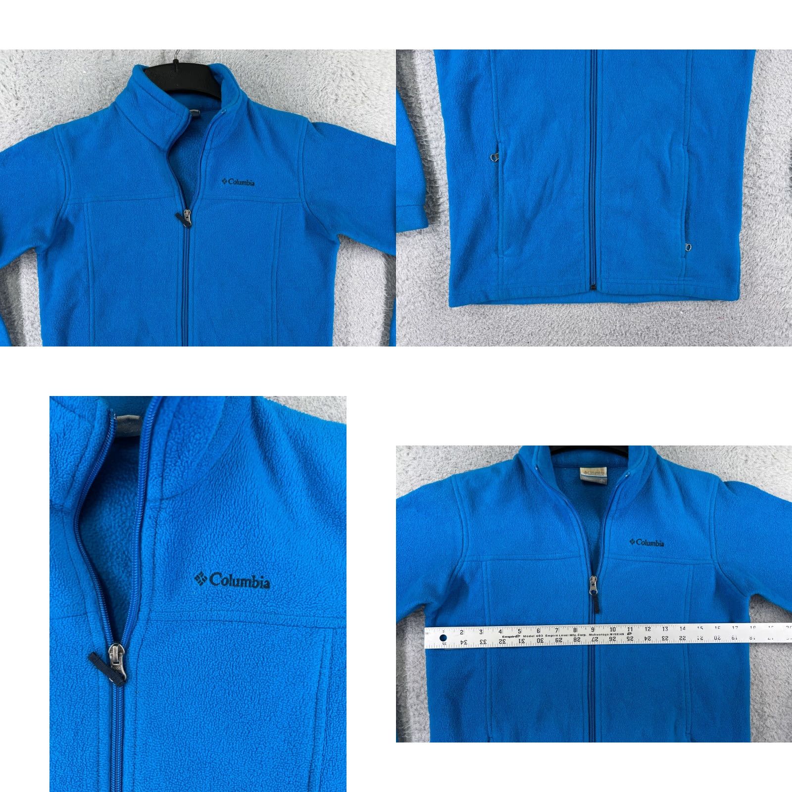 Vintage Columbia Jacket Girls Large Blue Zip Mock Neck Polyester Fleece Hiking Outdoor Size L / US 10 / IT 46 - 8 Thumbnail
