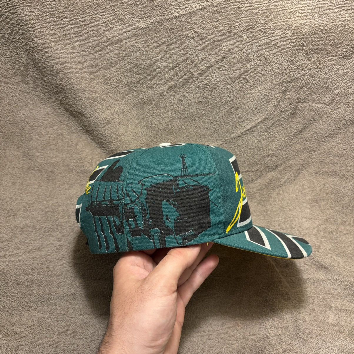 John Deere Vintage John Deere Snapback Hat Tractor AOP Farm Swingster Size ONE SIZE - 5 Thumbnail