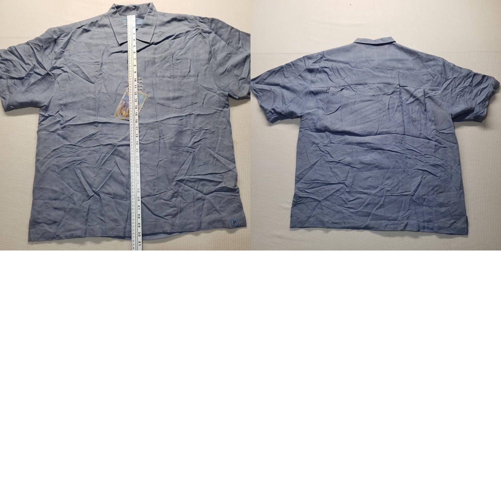 Vintage Bermuda Bay Shirt Adult 2XL Blue Floral Print Hawaiian Button-Up Pocket Casual Beach 70s 80s Logo Hawaii Size US XXL / EU 58 / 5 - 8 Thumbnail
