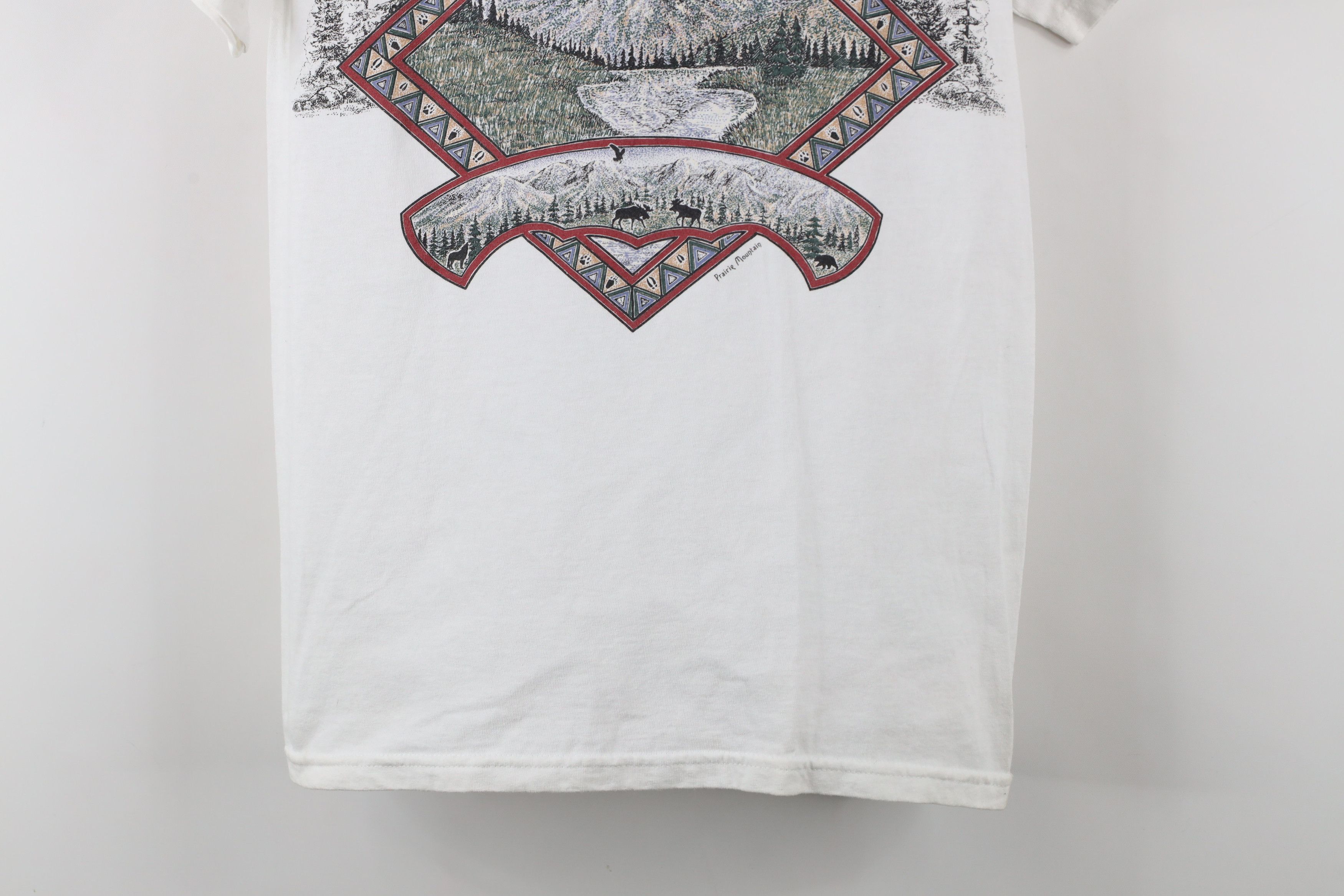 Vintage Vintage 90s Streetwear Out Alaska Nature Eagle T-Shirt White Size M / US 6-8 / IT 42-44 - 3 Thumbnail