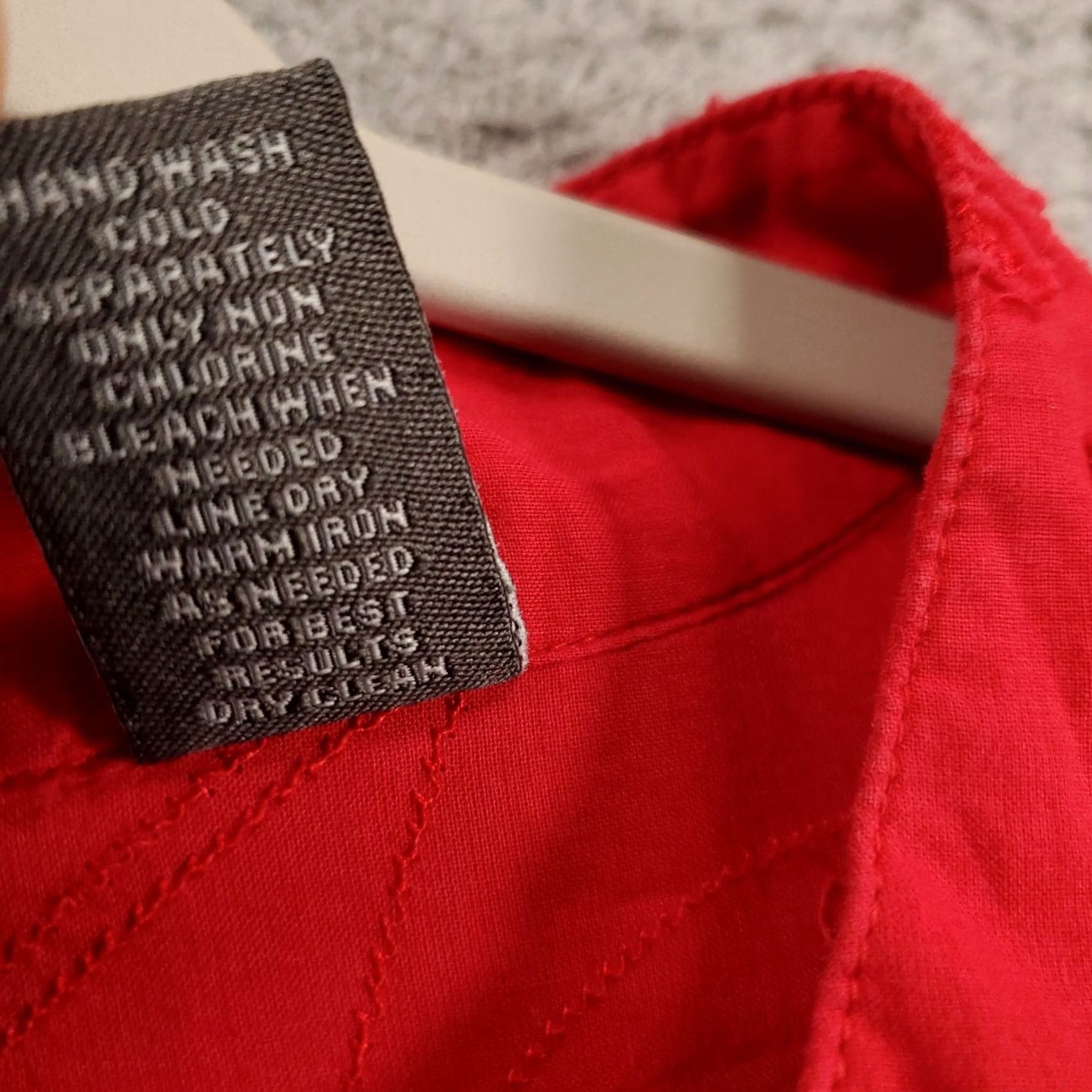 Vintage Chicos Jacket Womens XL Red Embroidered Floral Textured Open Front Artsy Size XL / US 12-14 / IT 48-50 - 6 Thumbnail