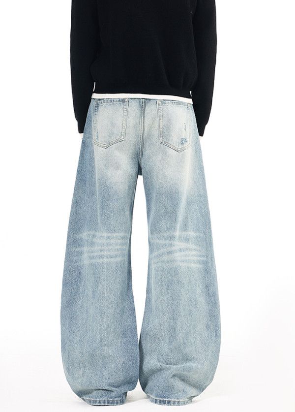 Vintage Men's American Distressed Ripped Jeans Size US 32 / EU 48 - 5 Thumbnail