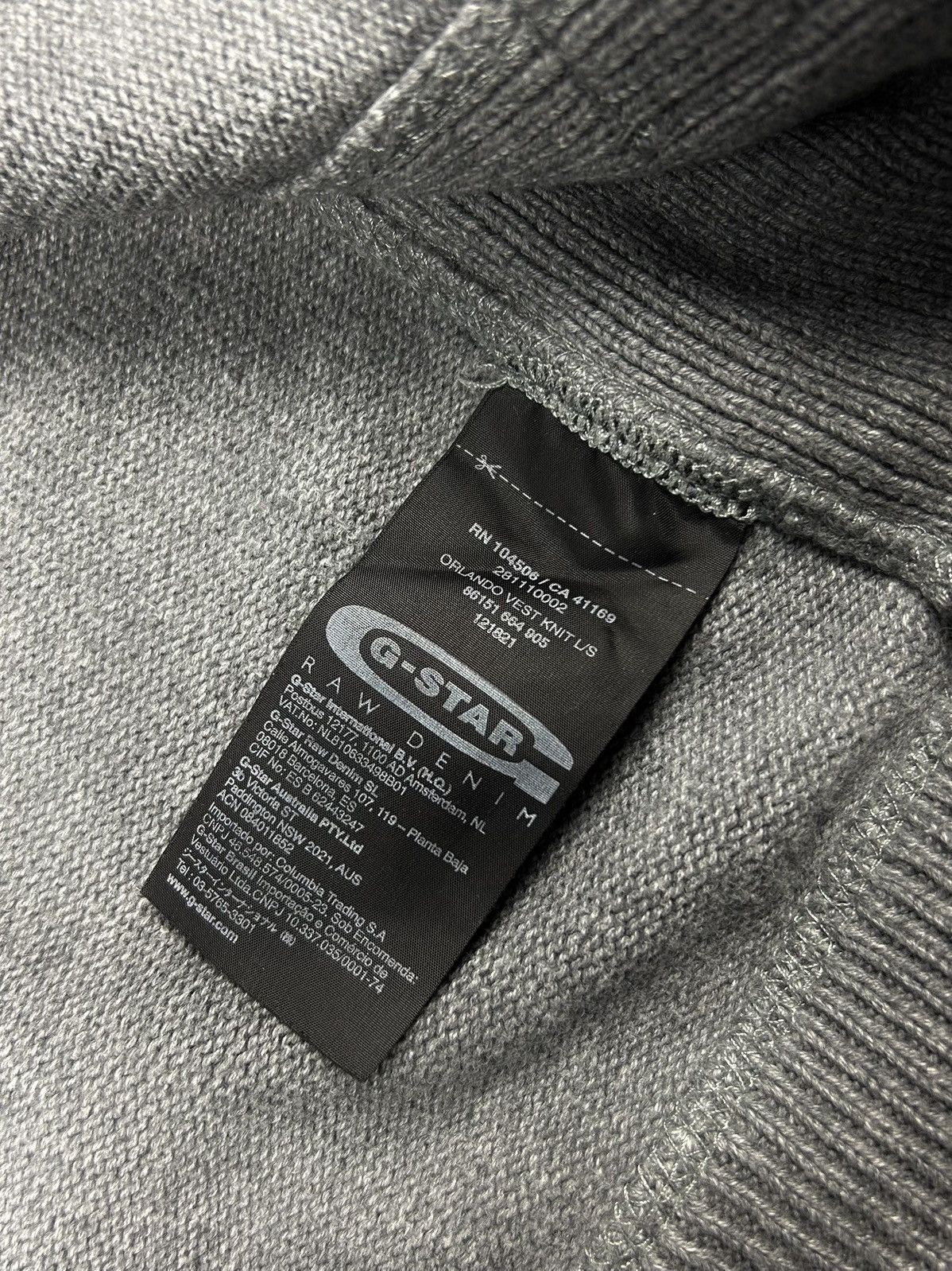 Diesel × G-Star × Polo Ralph Lauren avant-garde G-star raw knit sweater embroidered logo Size US L / EU 52-54 / 3 - 8 Thumbnail