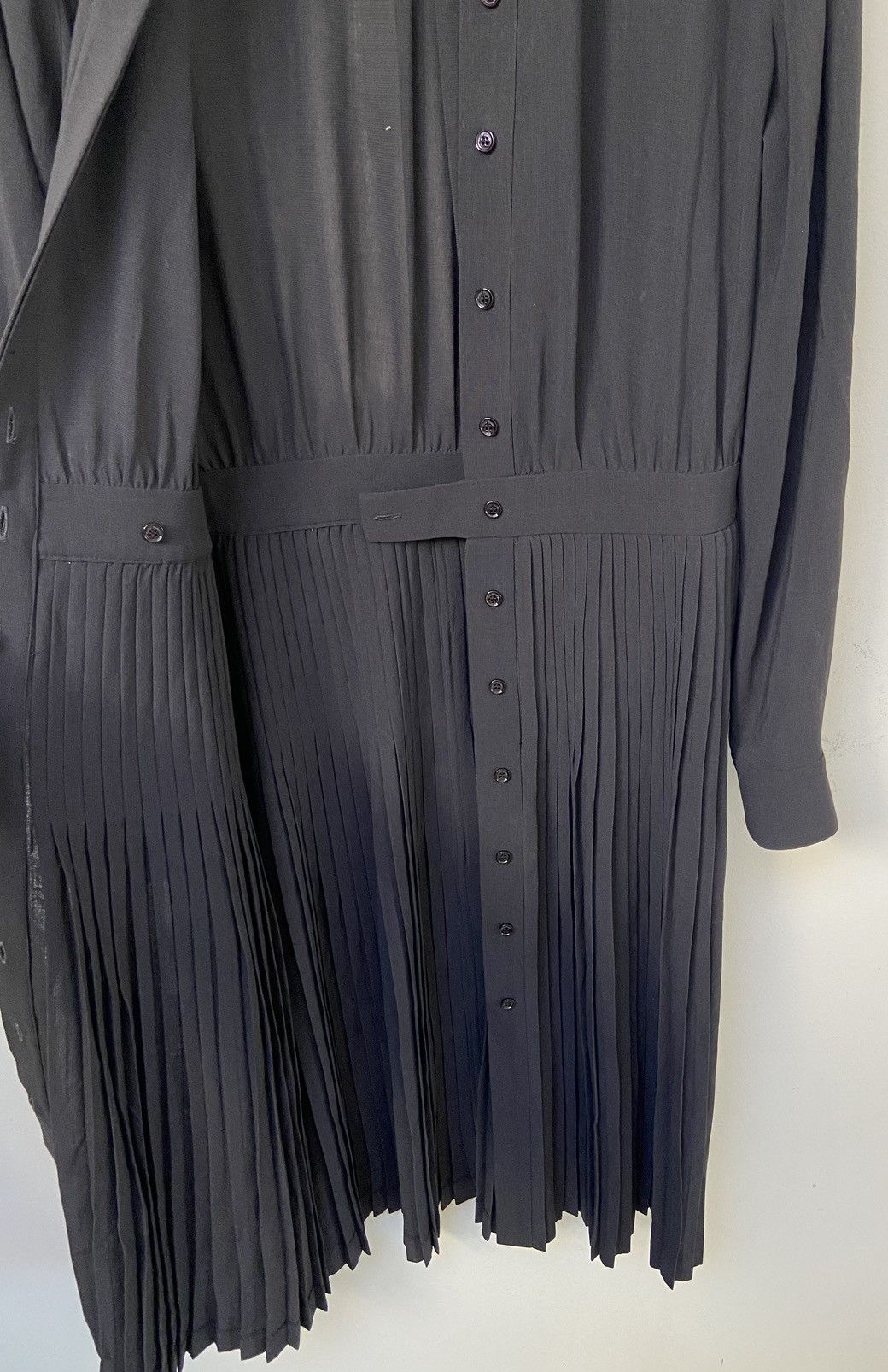 Loro Piana Loro Piana Black Woolen Pleated Dress Size XS / US 0-2 / IT 36-38 - 6 Thumbnail