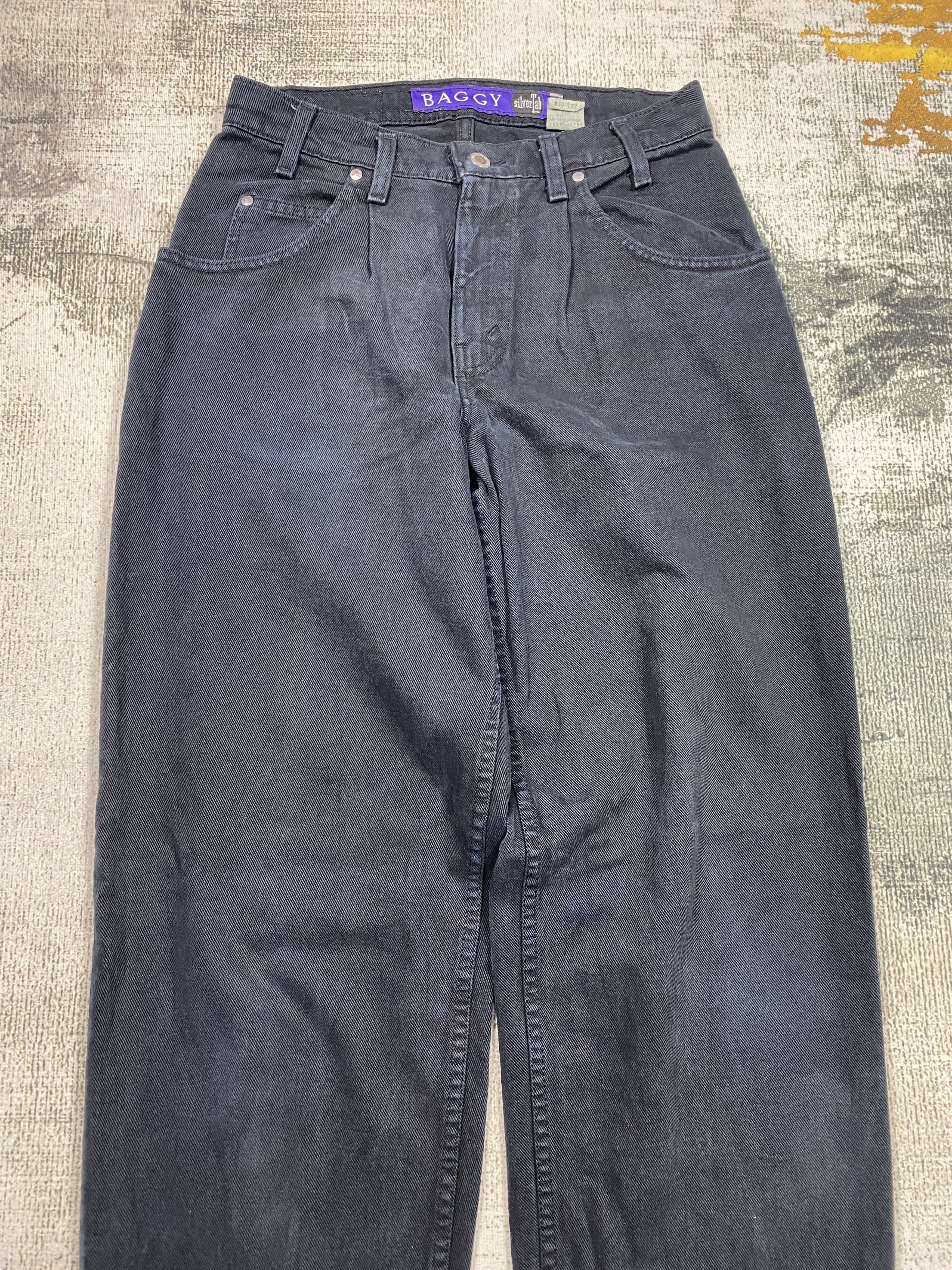 Levi's SICKS💥 Silver Tab Baggy Black Made in USA 90s Jeans Size US 30 / EU 46 - 5 Thumbnail