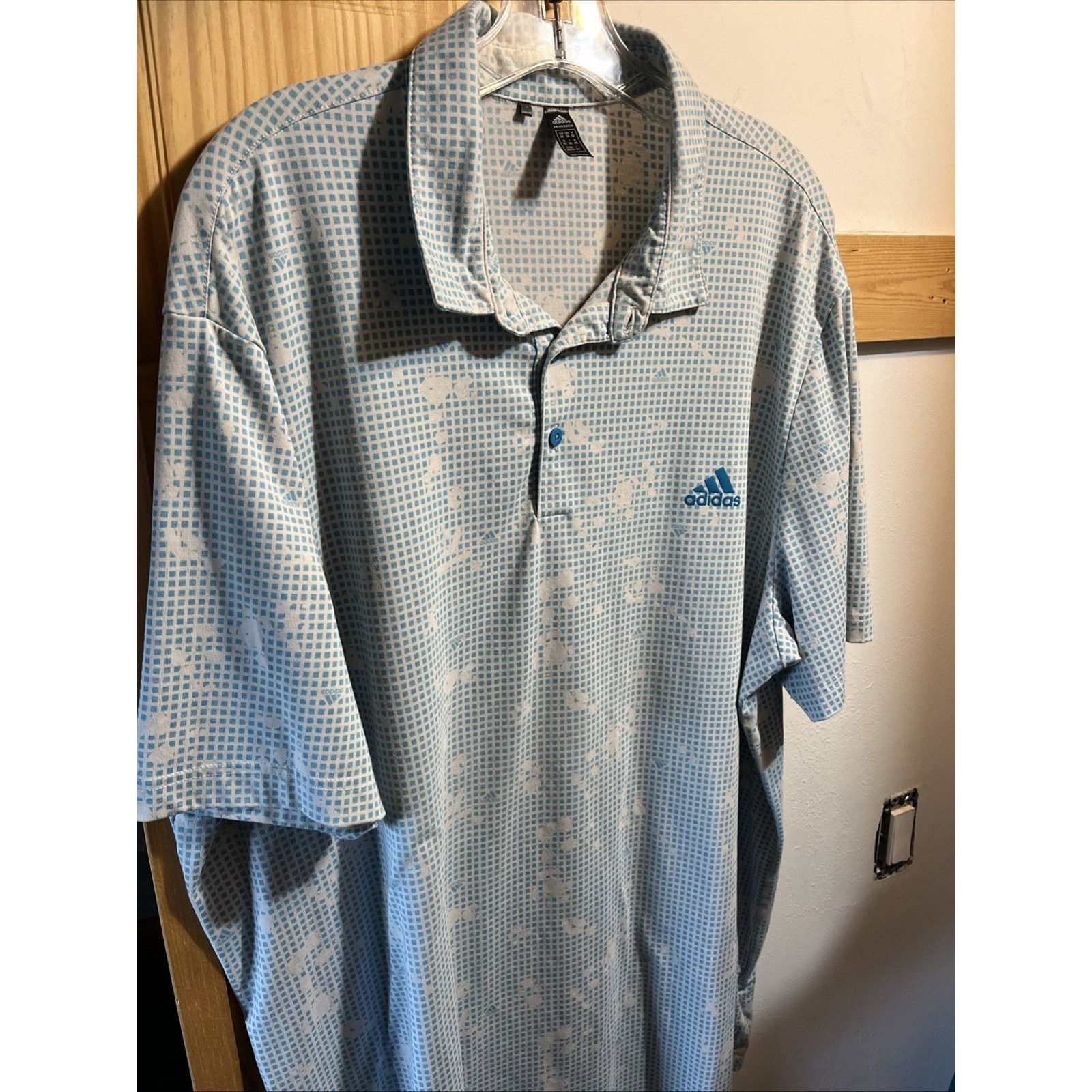 Adidas Adidas Primegreen Golf Polo Blue Burst Ivory Shirt Mens XXL Size US XXL / EU 58 / 5 - 2 Thumbnail