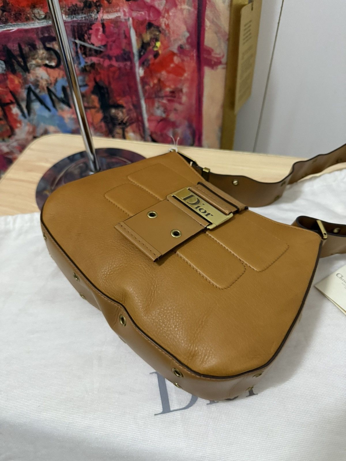 Dior 2002 Christian Dior brown leather Street Chic Columbus bag Size ONE SIZE - 10 Thumbnail