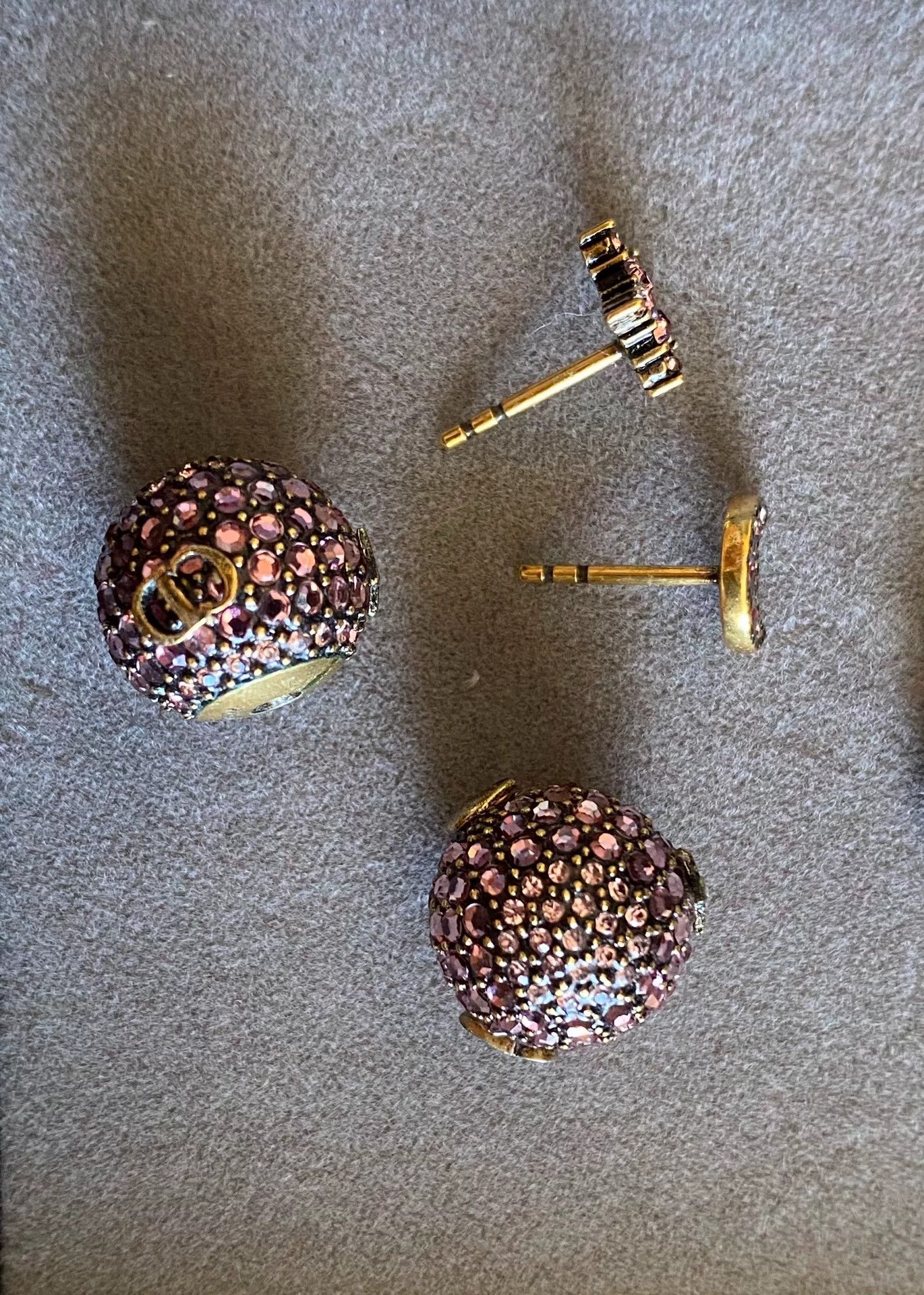 Dior Diamond Spherical Stud Earrings