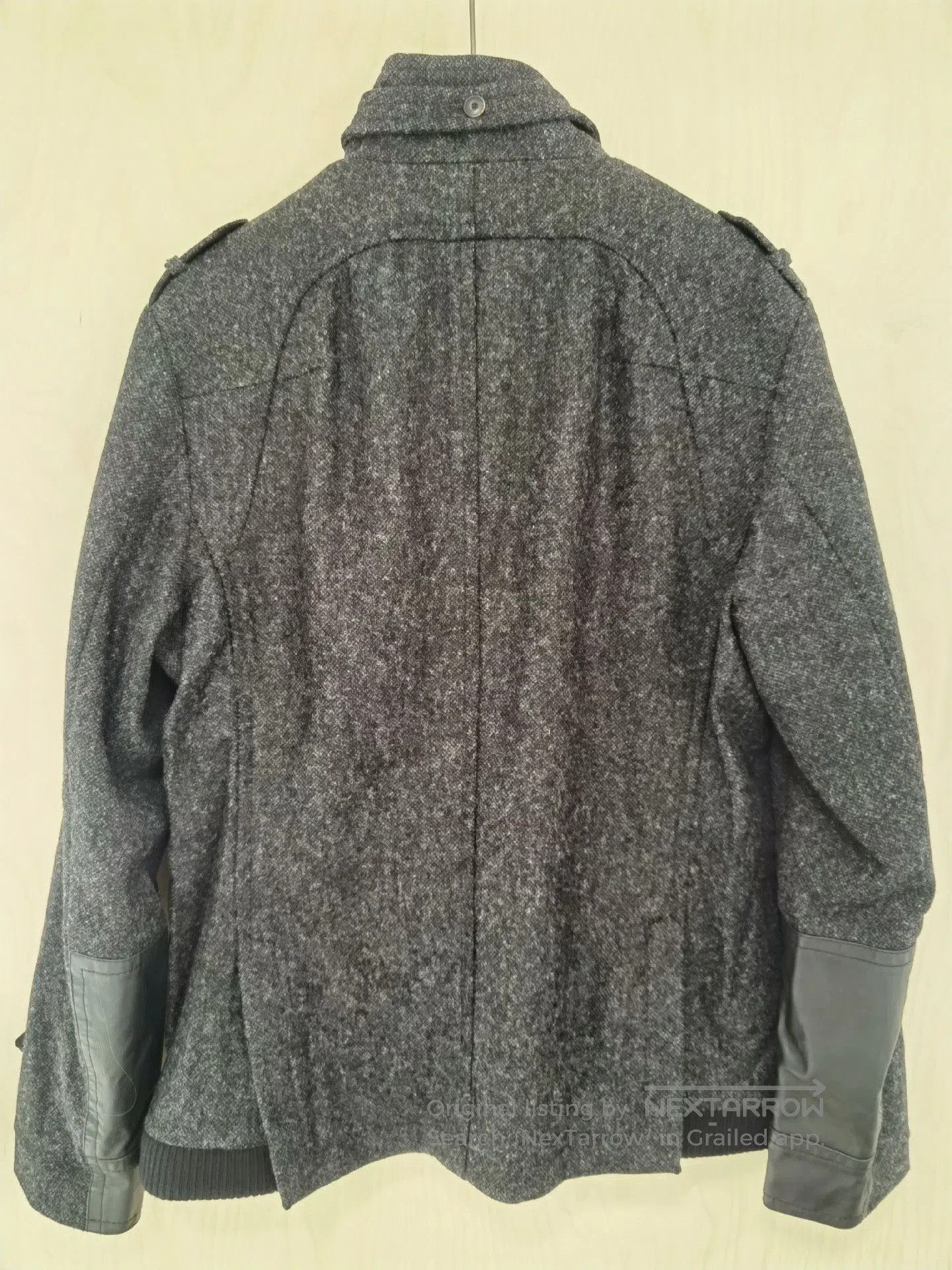 Gazzarrini GAZZARRINI Gray Wool Collar Button Jacket. Size US L / EU 52-54 / 3 - 7 Thumbnail
