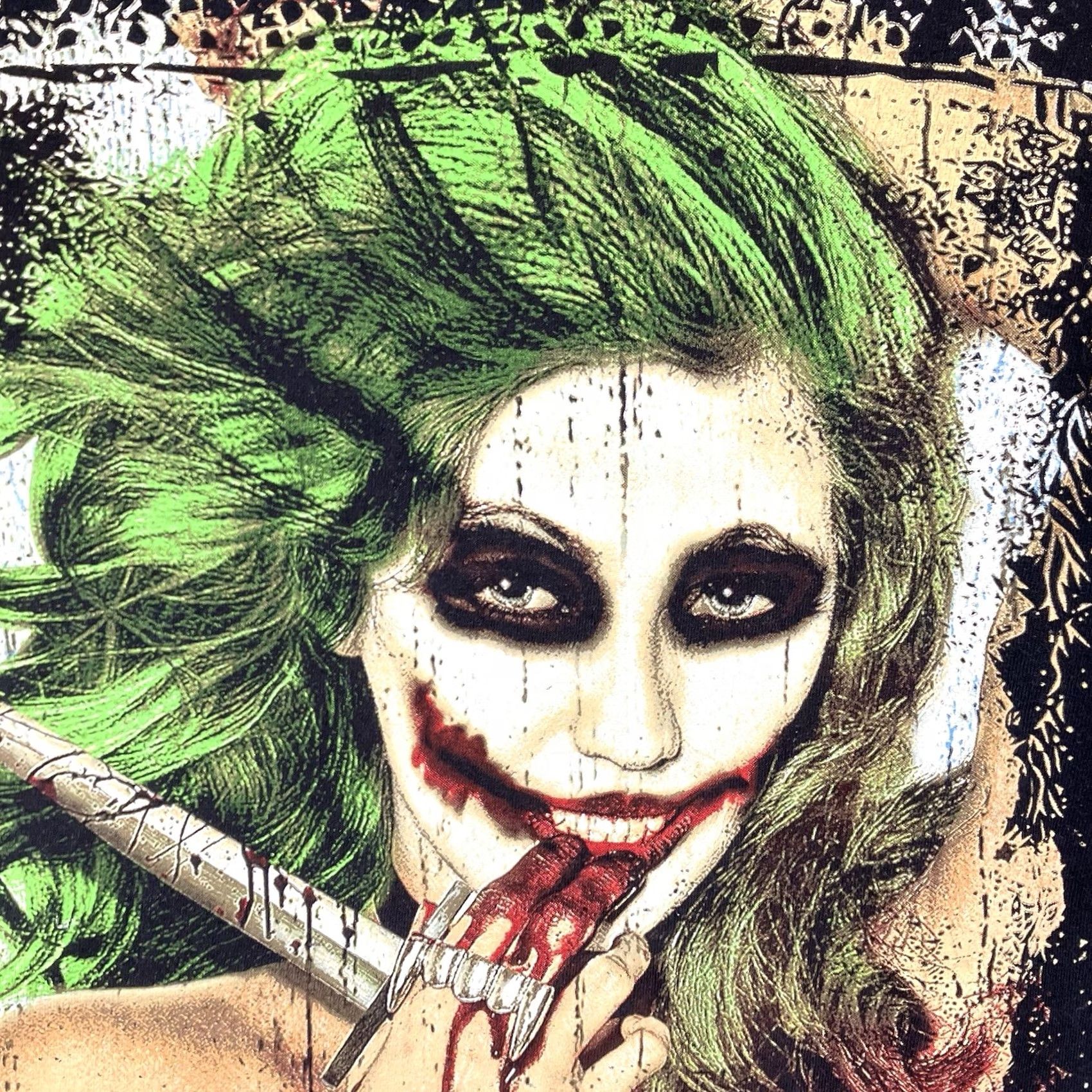 Vintage Vintage Y2K Streetwear Shirt - Medium Female Joker Clown Harley Graphic Tee Size US M / EU 48-50 / 2 - 6 Thumbnail