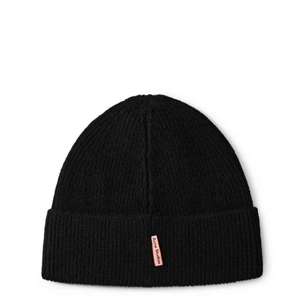 Acne Studios o1g2r1mq0825 Size: OS / Kriv Beanie Hat / Cap in Black Size ONE SIZE - 1 Thumbnail