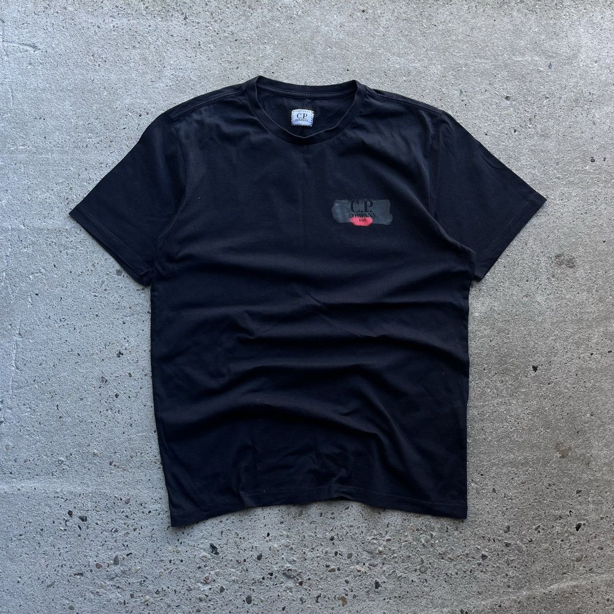 C.P. Company × Massimo Osti C.P. Company 020 paint black Small logo t-shirt casual Size US M / EU 48-50 / 2 - 1 Thumbnail