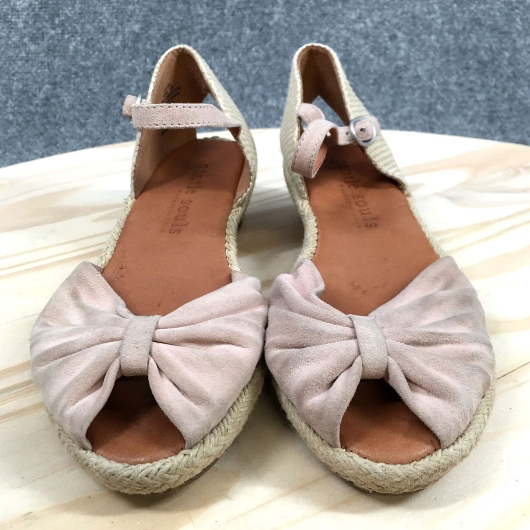 Vintage Gentle Souls by Kenneth Cole Sandals Womens Lucille Espadrille Pink Leather Size US 6 / IT 36 - 5 Thumbnail