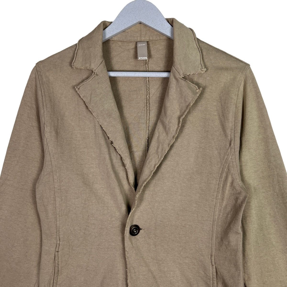 Japanese Brand 🔥 STUCK COTTON ONE BUTTON LAZER CARDIGAN JACKET Size US M / EU 48-50 / 2 - 2 Thumbnail