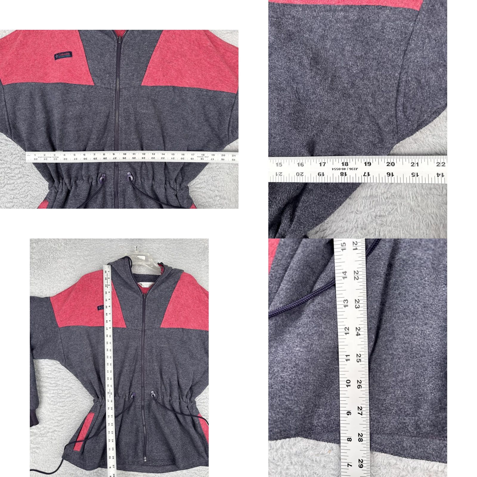 Vintage VINTAGE Columbia Jacket Mens L Gray Red Hooded Fleece Full Zip Outdoor Warm Size US L / EU 52-54 / 3 - 8 Thumbnail
