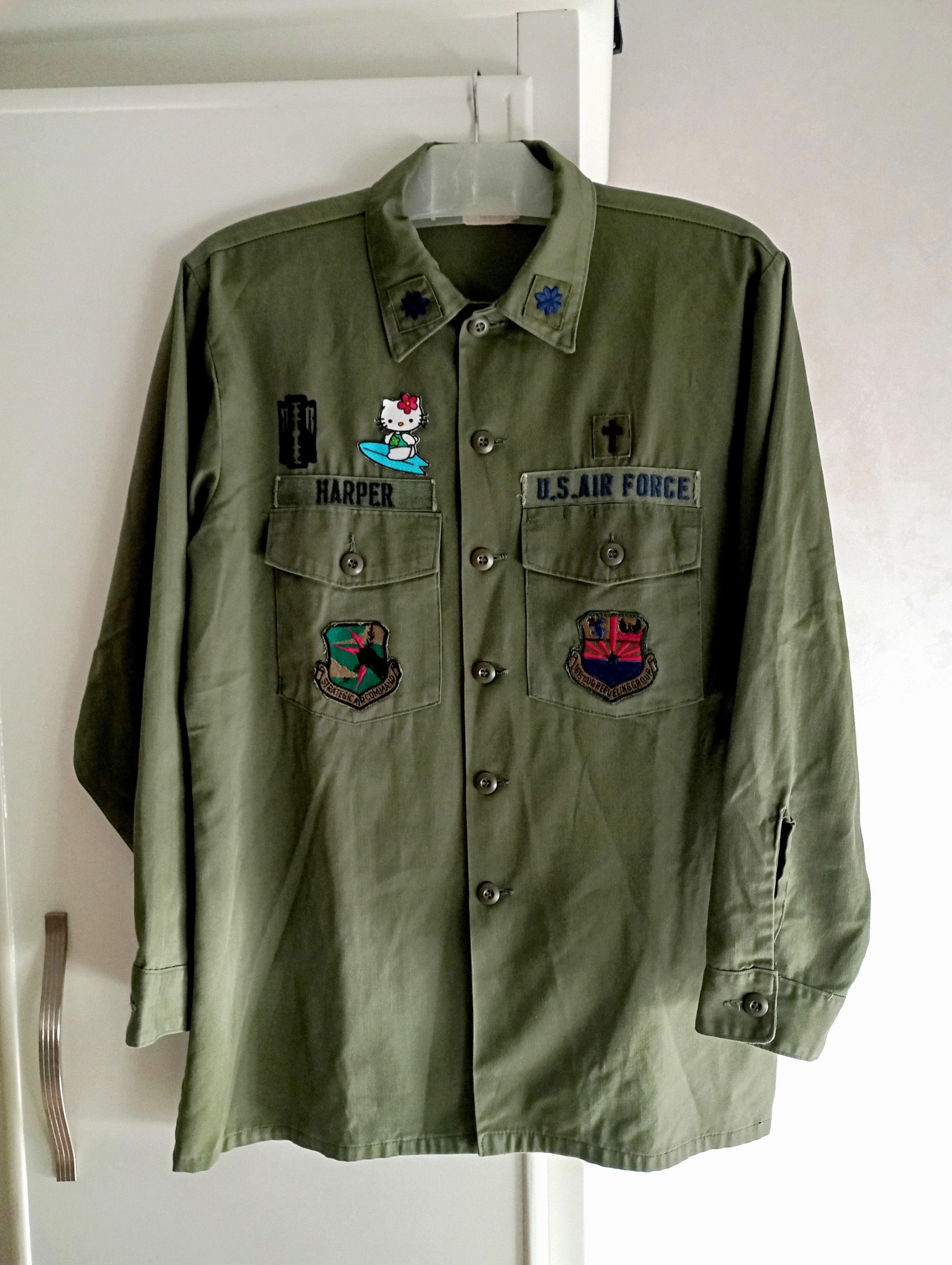 Vintage Vintage Military Harper US Air Force Button ups Shirt Size US L / EU 52-54 / 3 - 1 Thumbnail