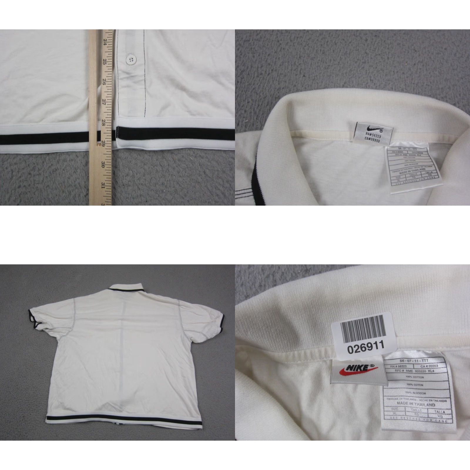 Nike VINTAGE Nike Polo Shirt Mens XL White 90s Tennis Golf Logo Casual Activewear Size US XL / EU 56 / 4 - 9 Thumbnail