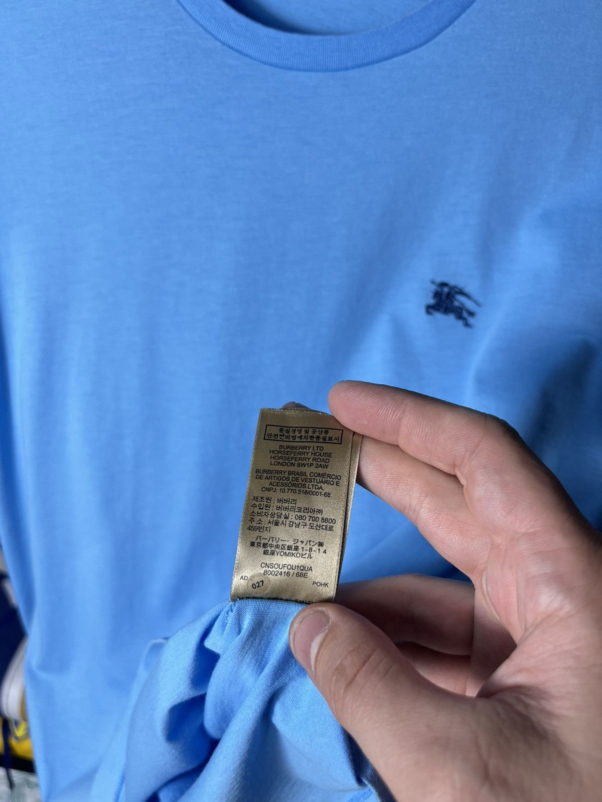 Burberry 👕 Burberry London England Logo T-Shirt — Light Blue — Size S Size US S / EU 44-46 / 1 - 8 Thumbnail