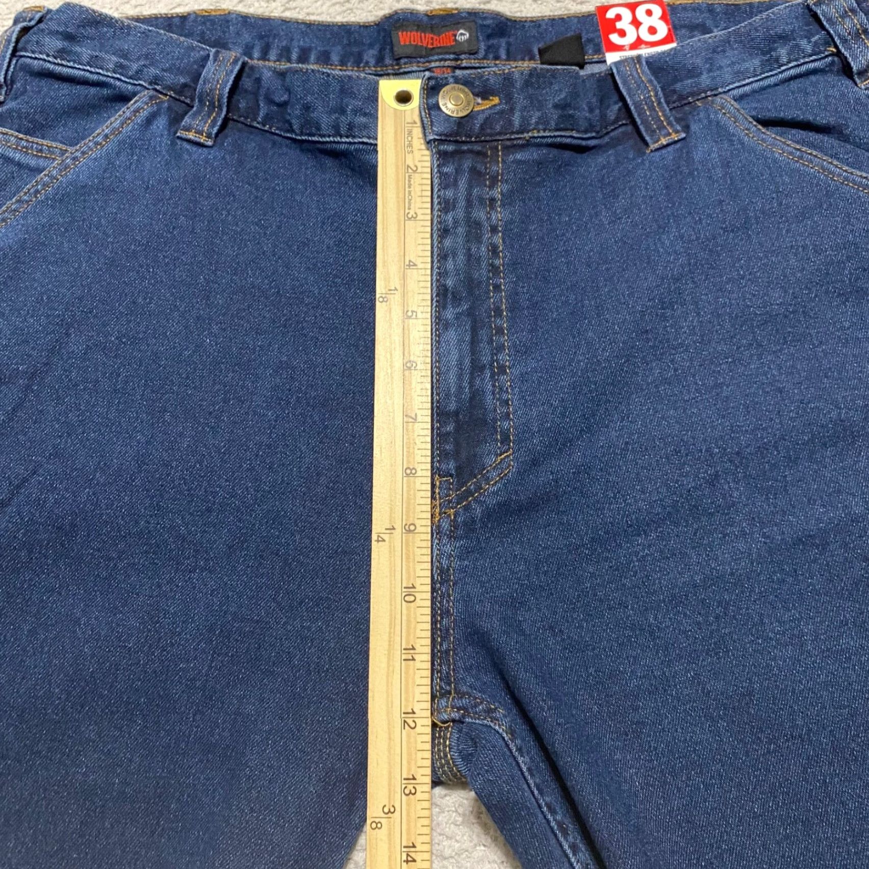 Vintage NWT Wolverine Jeans 38x34 Blue Straight Steelhead Stretch Work Classic New Mens Denim Shirt? Size US 38 / EU 54 - 4 Thumbnail