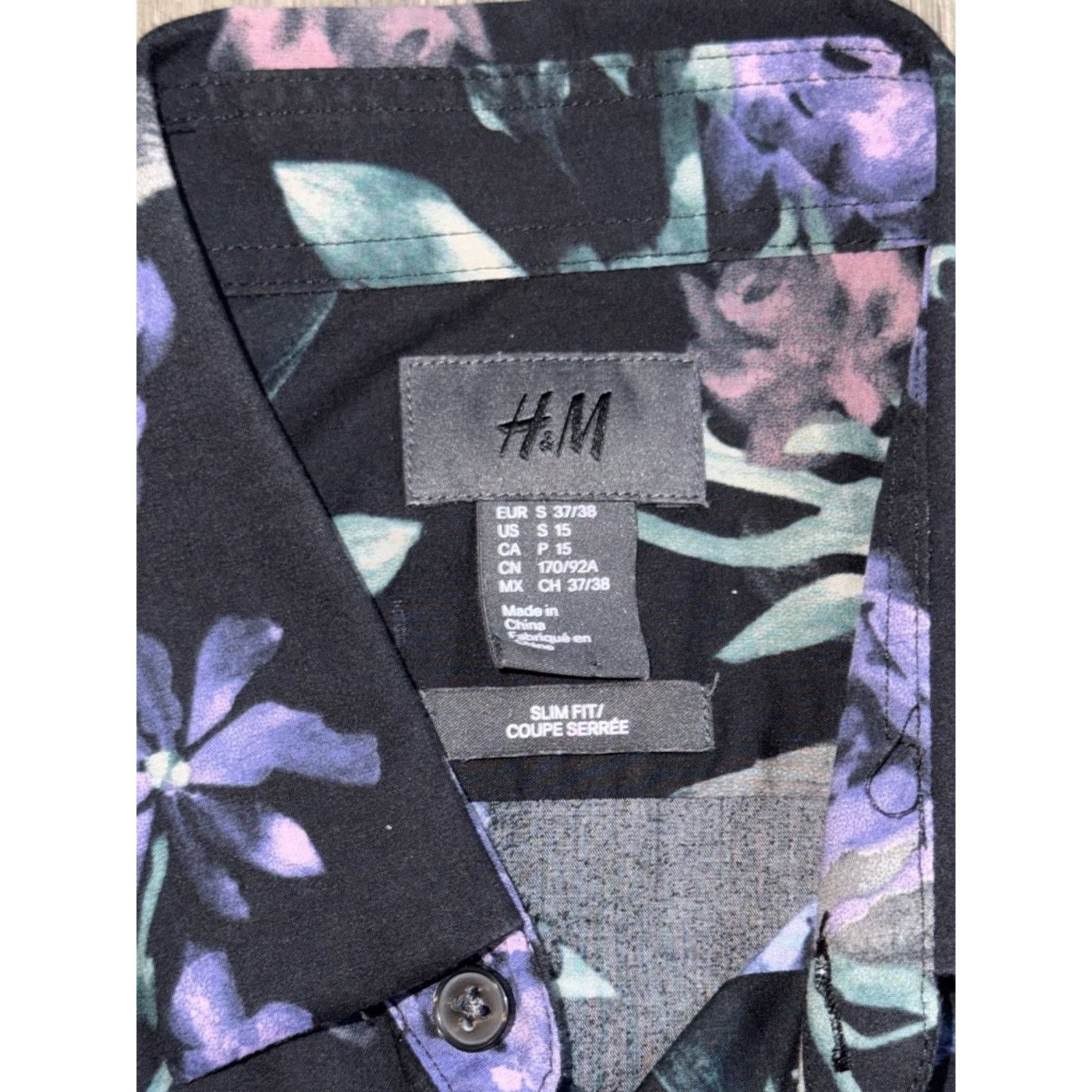 H&M H&M Men’s Slim Fit Floral Button Down Cotton Shirt Sz Small Size US S / EU 44-46 / 1 - 3 Thumbnail