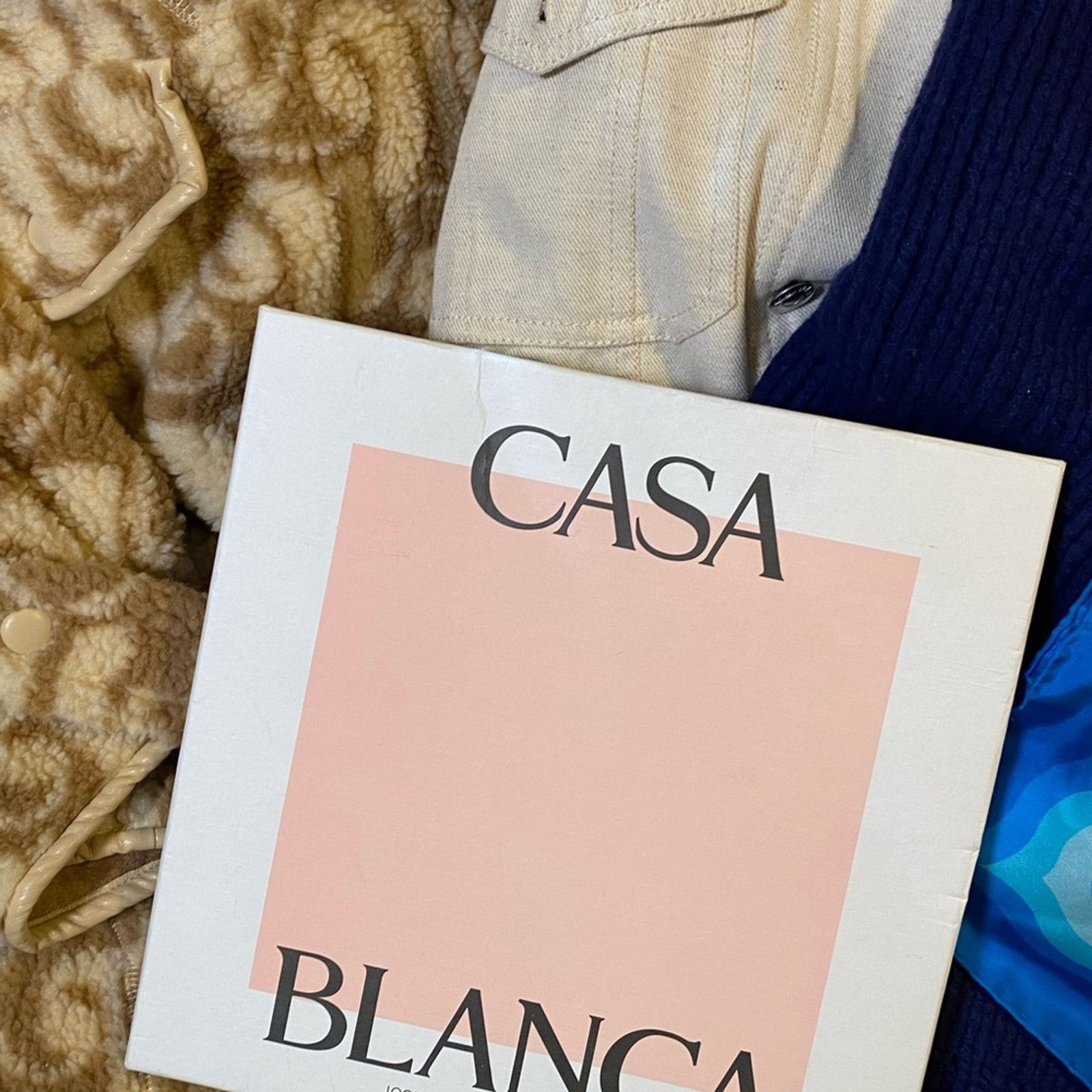 Casablanca Casablanca Paris Blue Silk twill blue and white Scarf NWT Size ONE SIZE - 3 Thumbnail