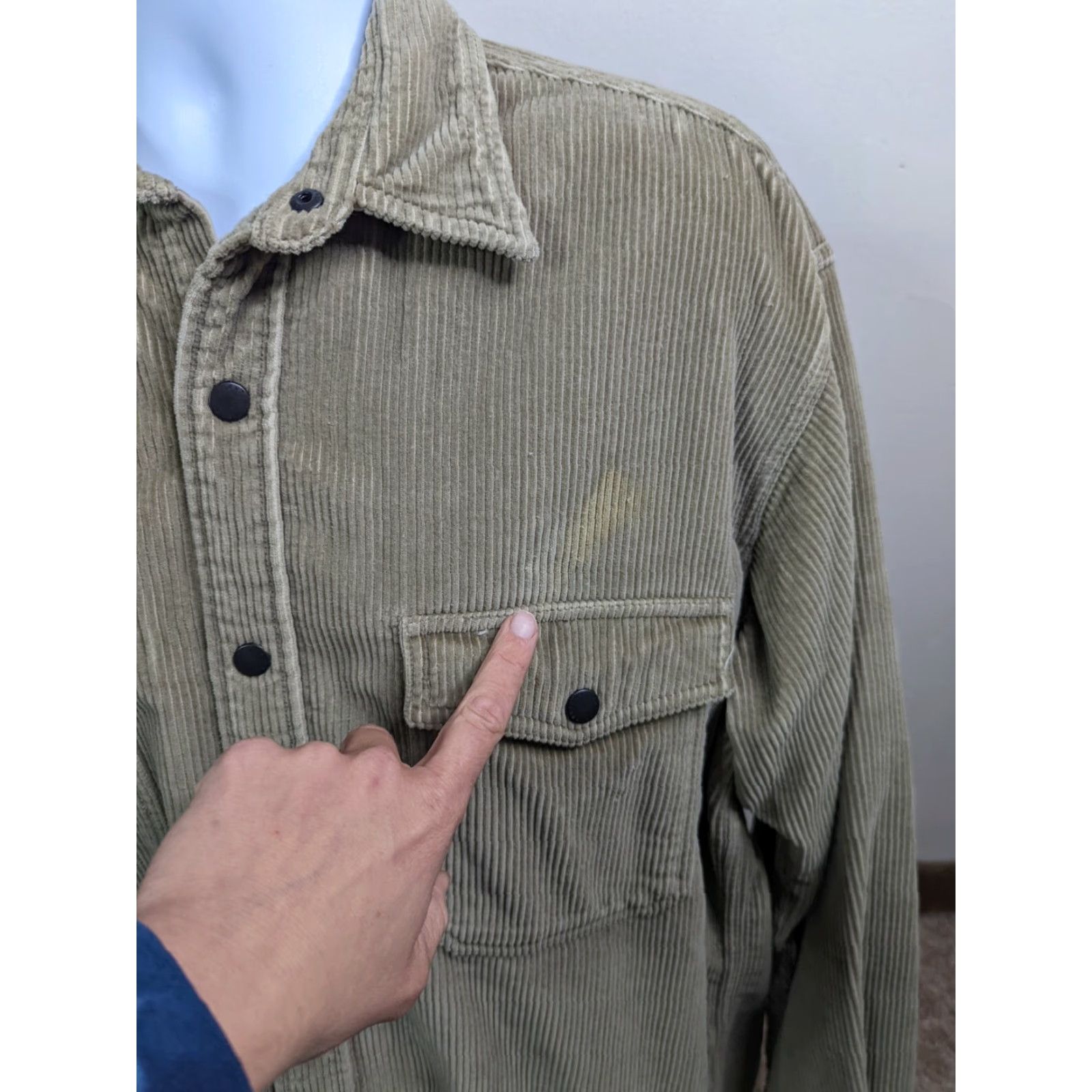 Nautica VINTAGE Nautica Corduroy Barn Shirt Heavy Jacket Coat 90s Beige Men L Shirt Jacket Mens Size US L / EU 52-54 / 3 - 4 Thumbnail
