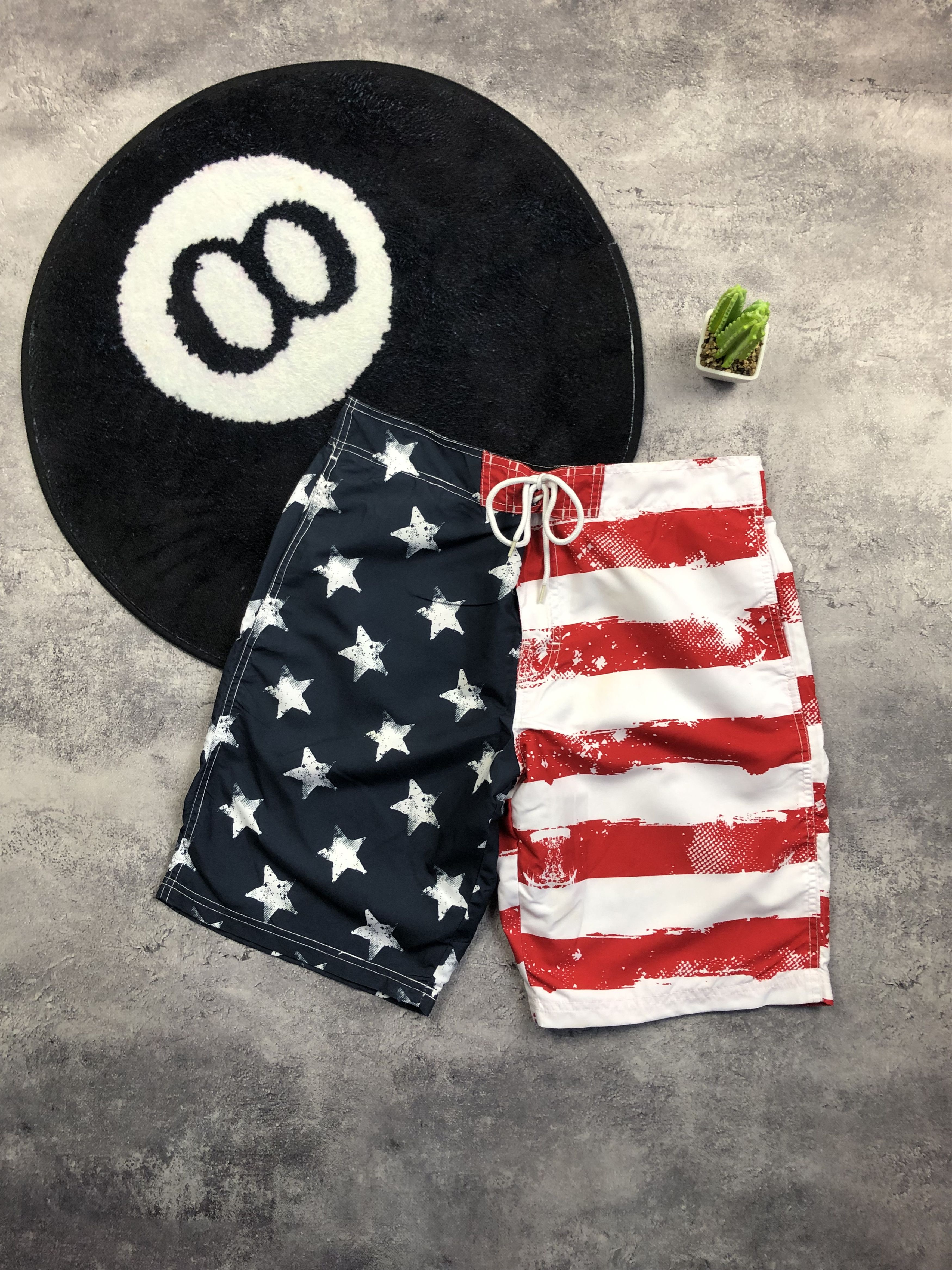 Other AMERICAN FLAG Style Big Logo Hype Streetwear Y2k Swim Shorts Size US 32 / EU 48 - 1 Thumbnail