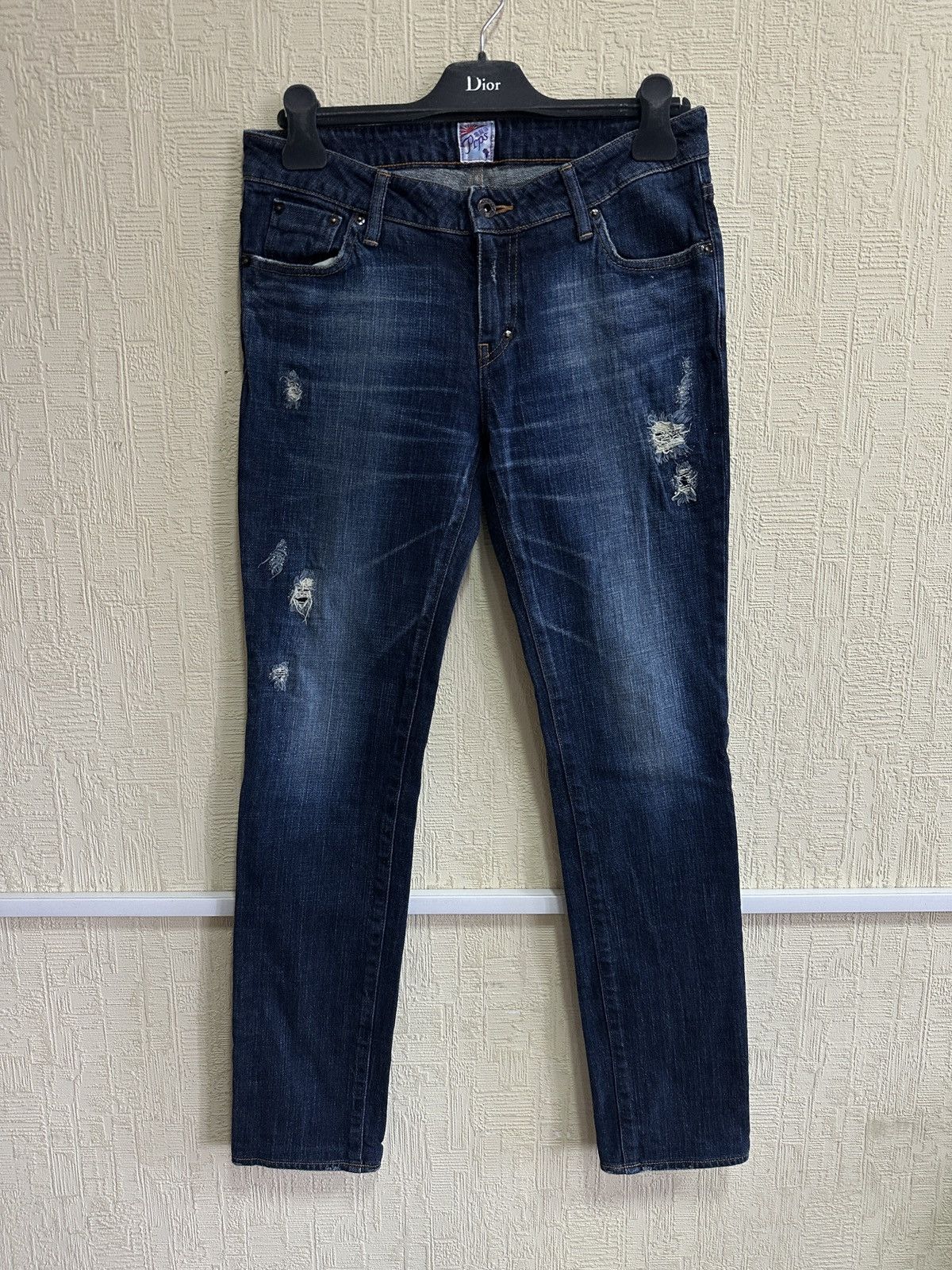 Prps Prps Women’s Purple Selvedge Japan Distressed Jeans Size 28 Size 28" / US 6 / IT 42 - 15 Thumbnail