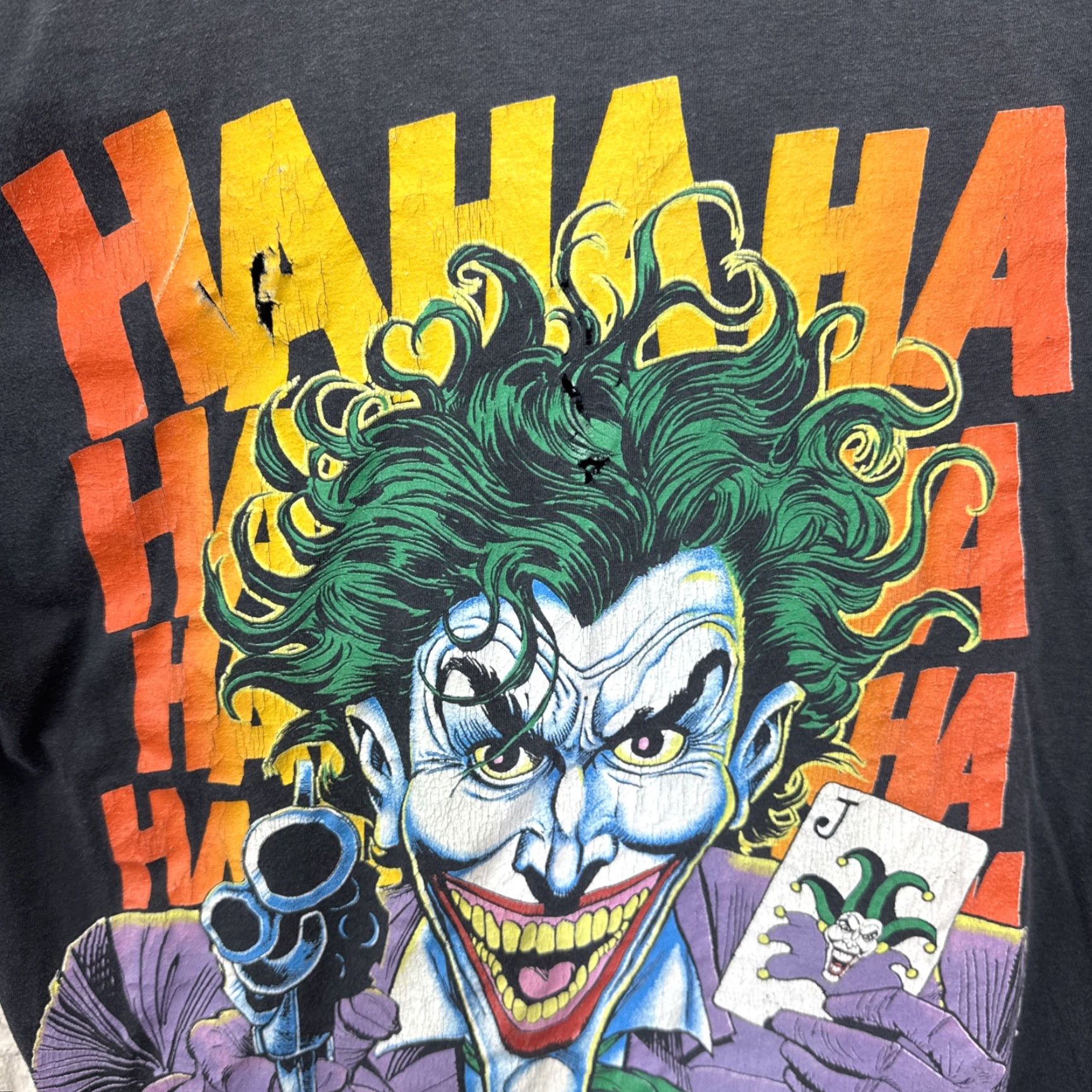 DC Comics VINTAGE 1989 DC Comics Batman Joker T-Shirt Men Small Graphic Print 80s Comic Cosplay Size US S / EU 44-46 / 1 - 6 Thumbnail