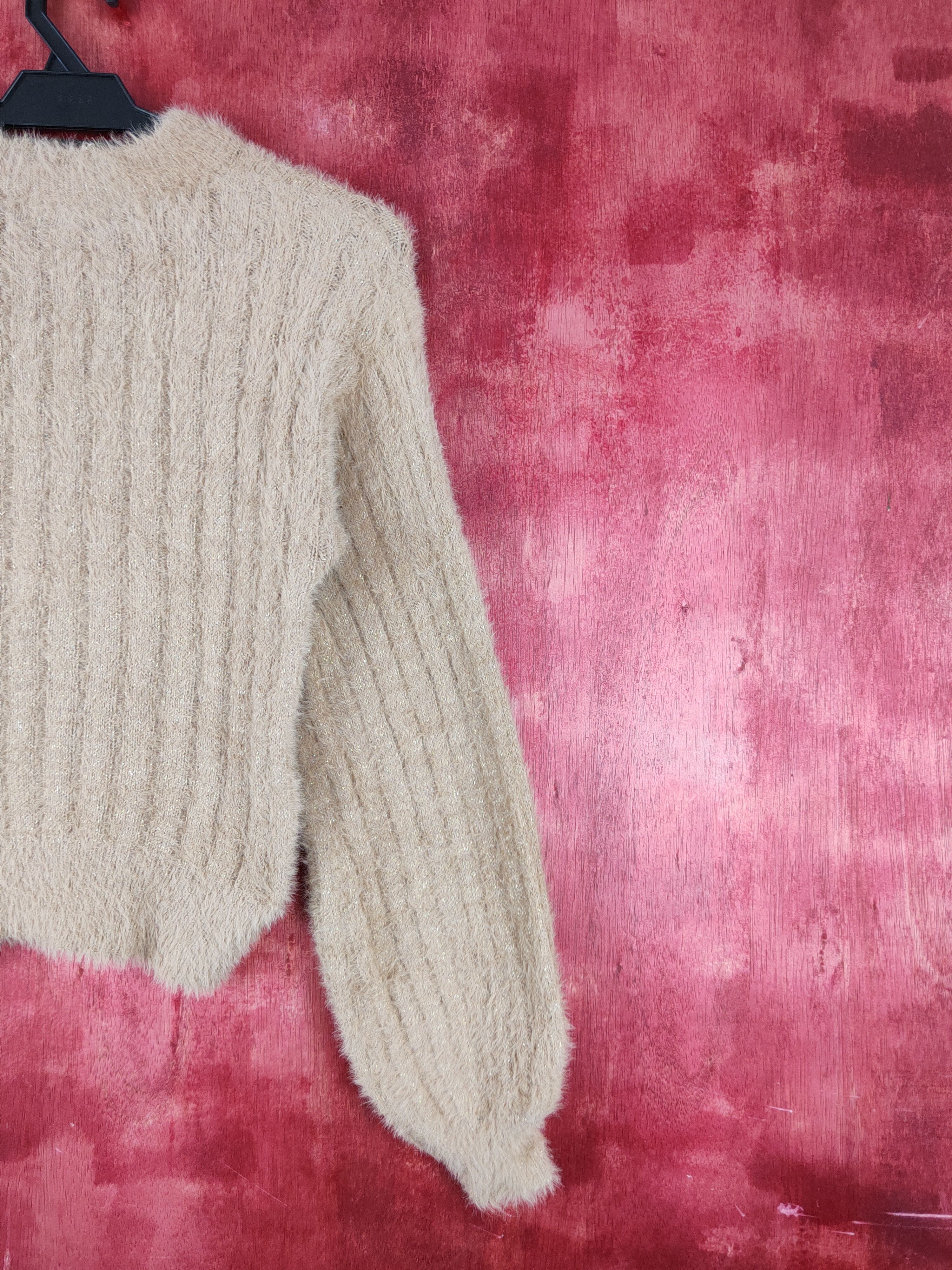 Japanese Brand × Vintage E Hypen World Gallery Beige Fur Mohair Knitwear #S1915 Size XS / US 0-2 / IT 36-38 - 9 Thumbnail