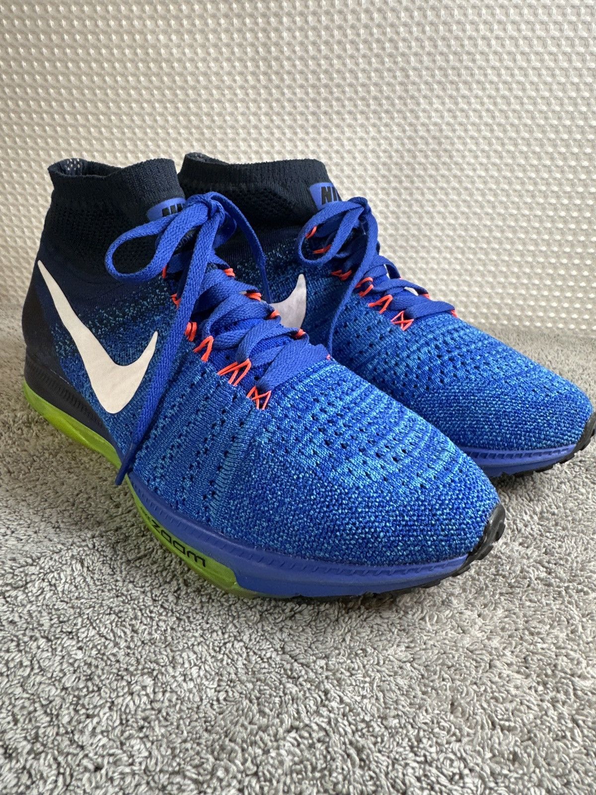 Nike Nike Wmns Zoom All Out Flyknit 'Racer Blue Volt' Size US 9.5 / IT 39.5 - 2 Thumbnail
