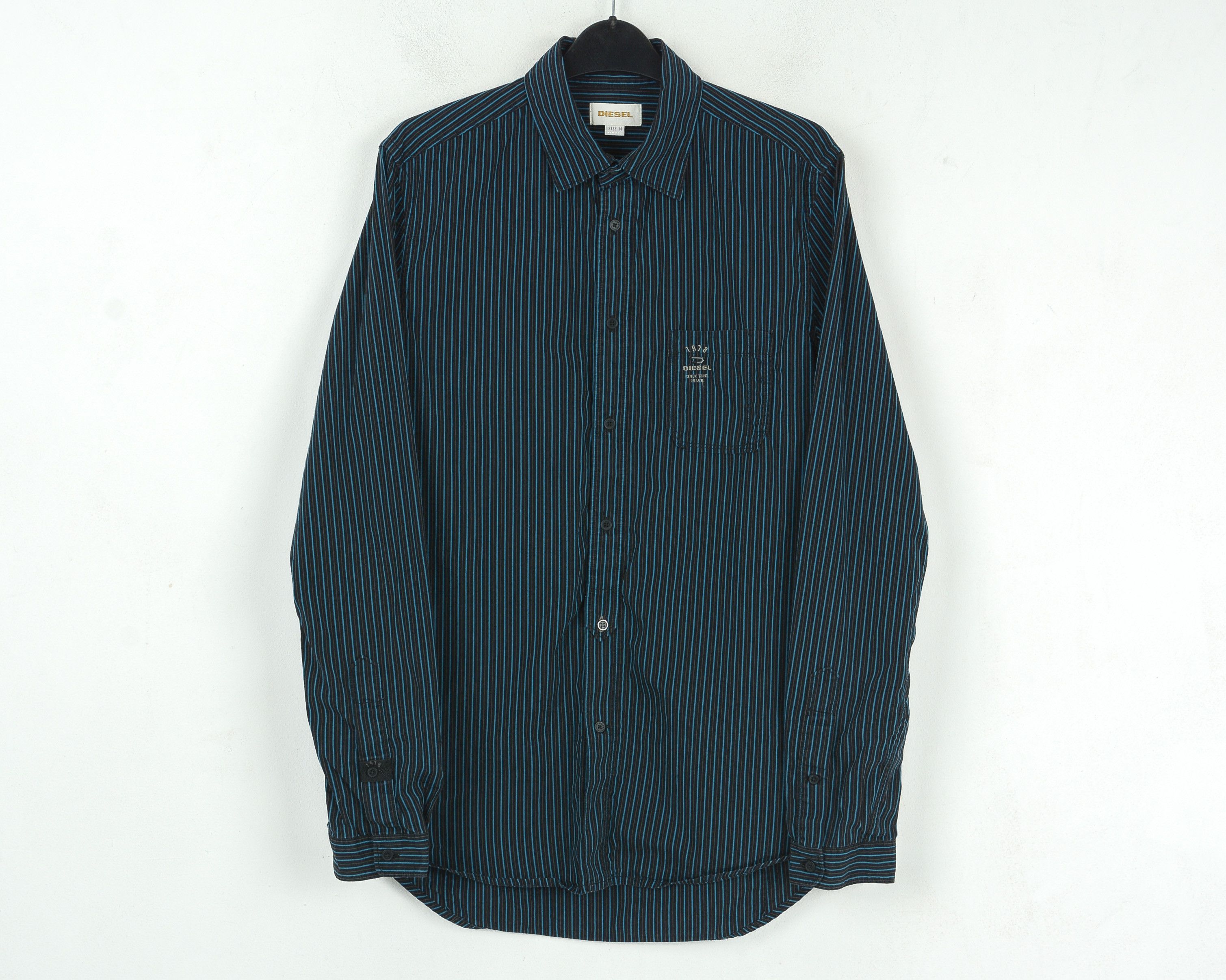 Diesel Casual Shirt Long Sleeve Pinstriped Formal Button Up Cotton Size US M / EU 48-50 / 2 - 1 Thumbnail