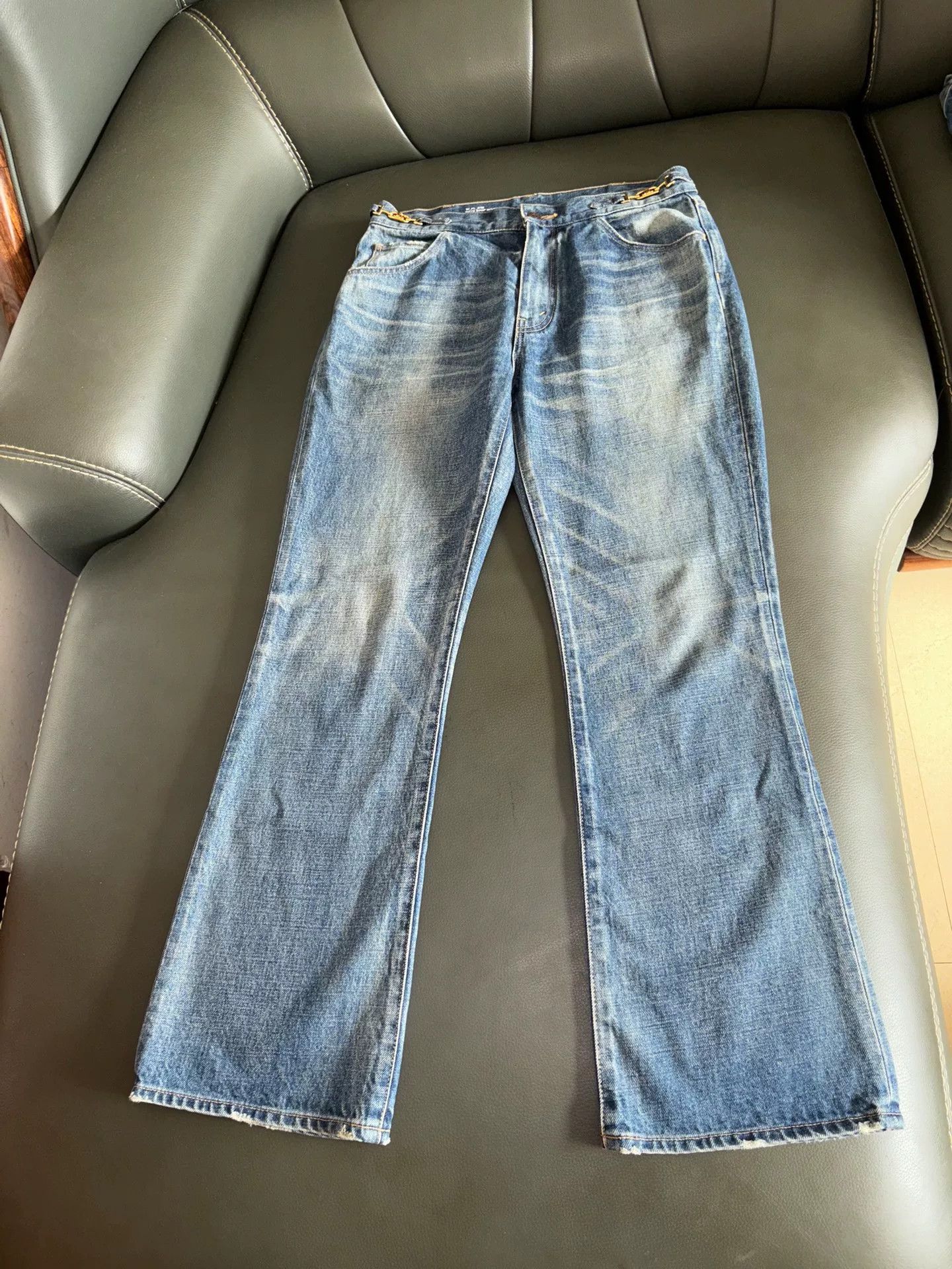 Celine × Hedi Slimane FW20 Studded Dylan Flare Denim Jeans 29
