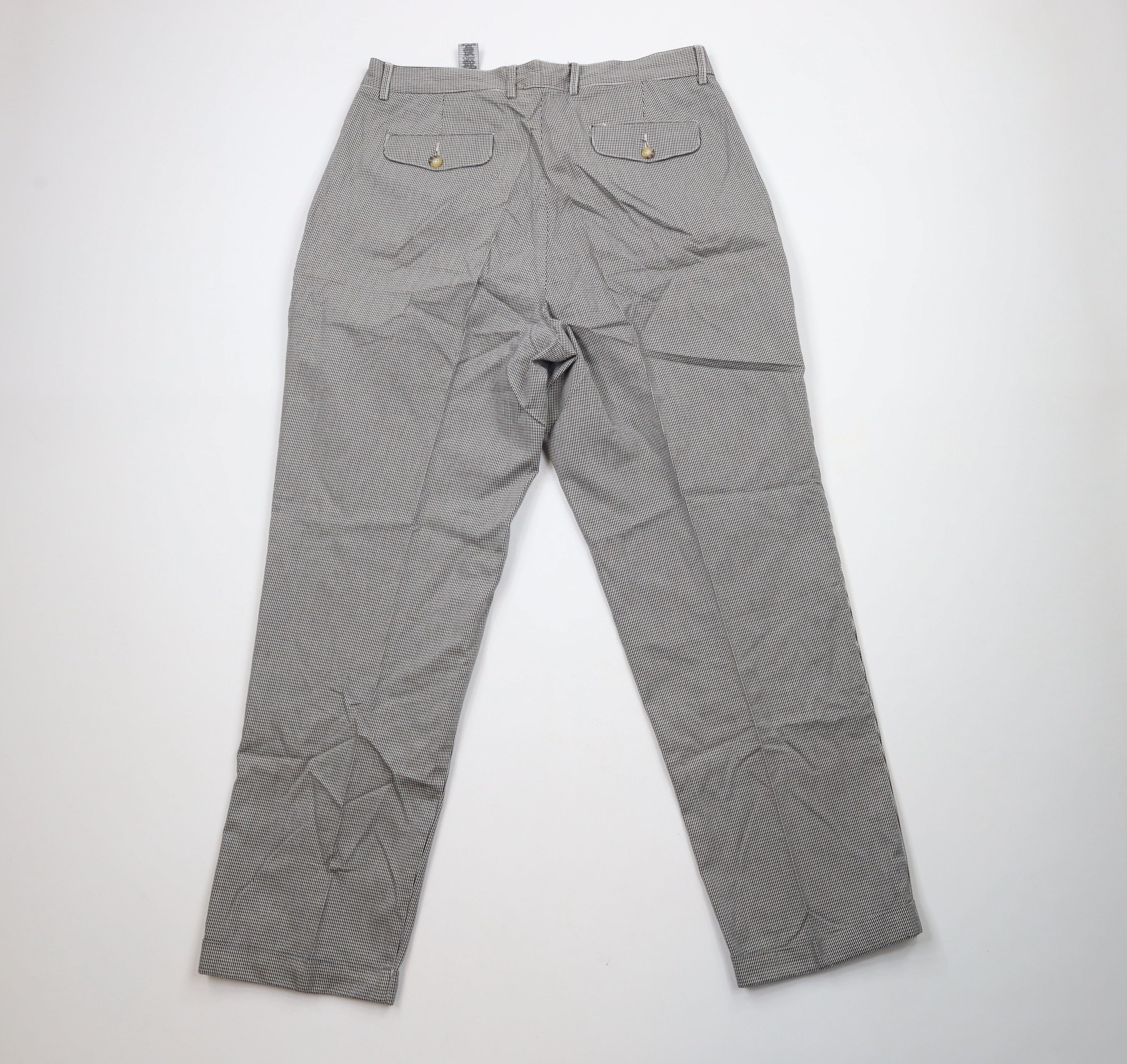 Vintage Vintage 90s Streetwear Cuffed Houndstooth Chino Pants Cotton Size US 34 / EU 50 - 9 Thumbnail