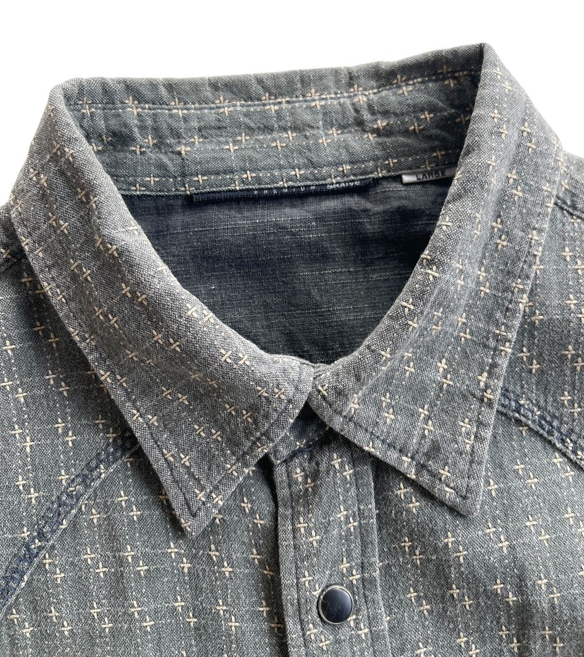 Japanese Brand Sraive Sashiko Style Western Shirt Size US L / EU 52-54 / 3 - 5 Thumbnail