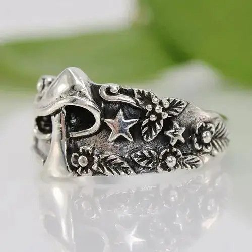 Handmade × Jewelry Mushroom Ring DMT Silver Shrooms Punk Art Trippy Psychedelic Size ONE SIZE - 4 Thumbnail