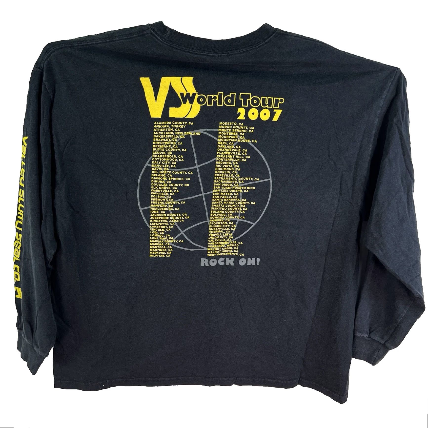 Hanes Hanes VSS 2007 Tour T-Shirt Graphic Print Long Sleeve Adult 2XL Black Cars Mens Size US XXL / EU 58 / 5 - 7 Thumbnail
