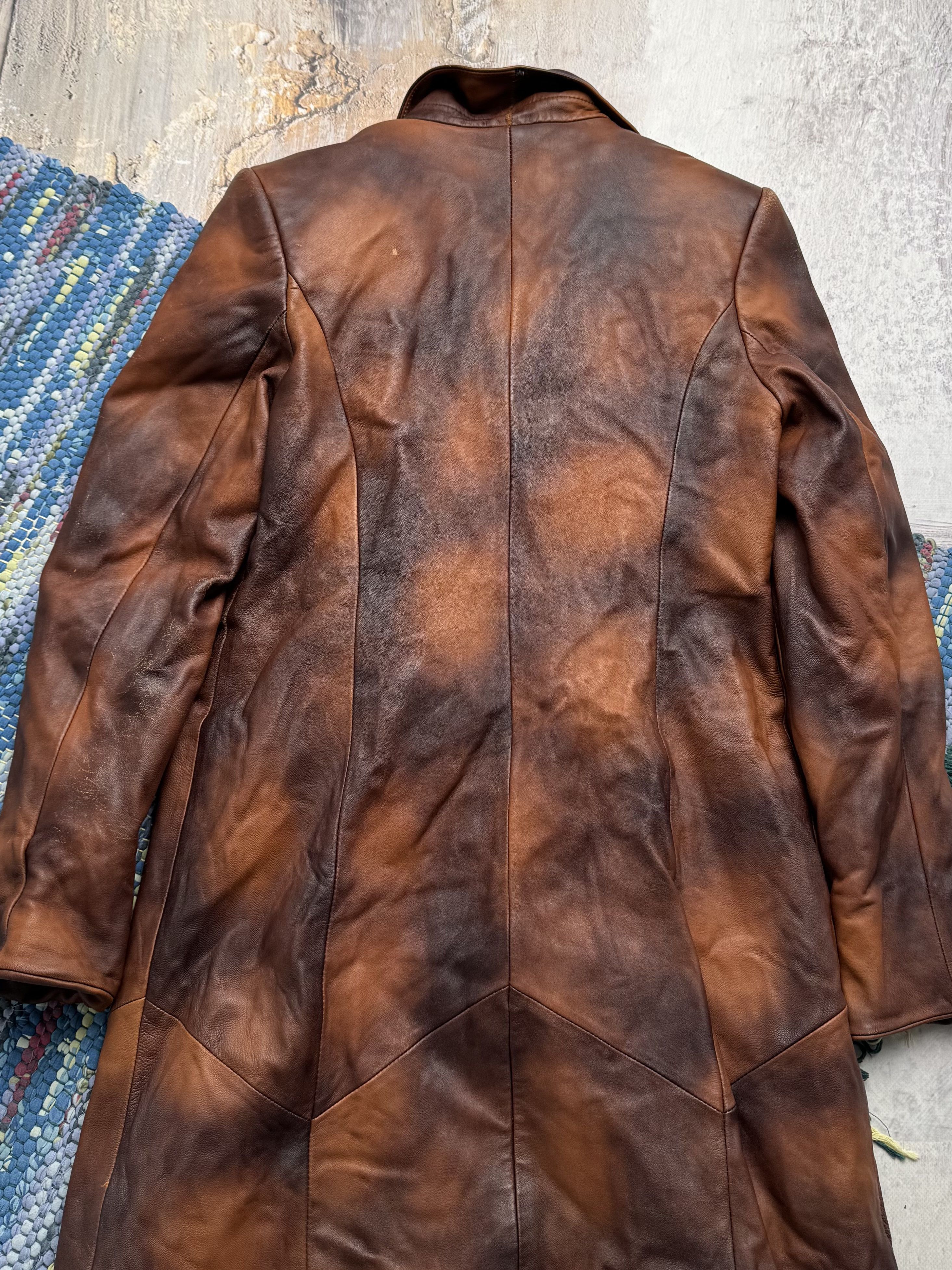 Vintage Vintage Faded Leather Coat A8(V1)D15 Size S / US 4 / IT 40 - 14 Thumbnail