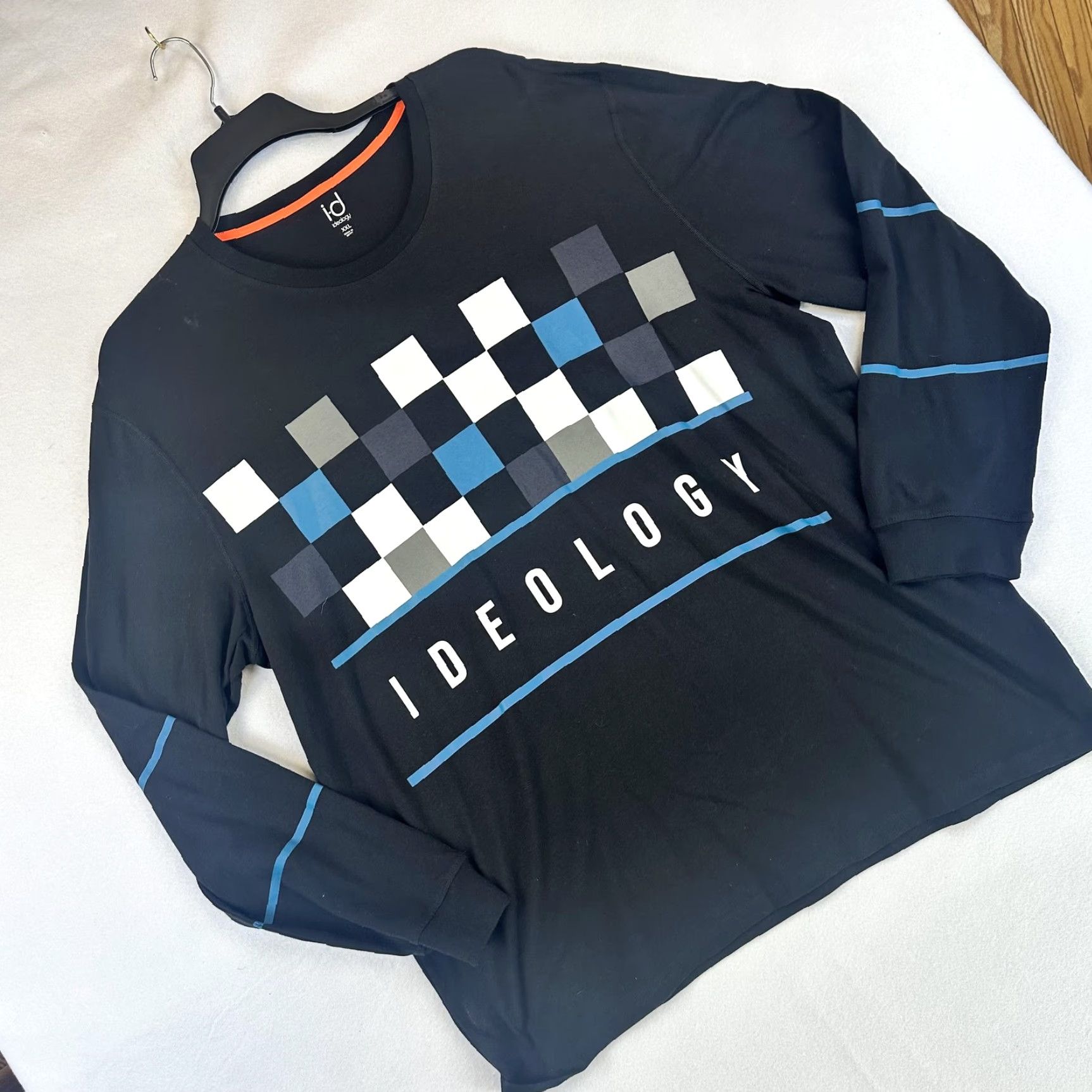 Vintage Ideology Shirt Mens 2XL Black Blue Long Sleeve Crewneck Graphic Checkered XXL Size US XXL / EU 58 / 5 - 2 Thumbnail