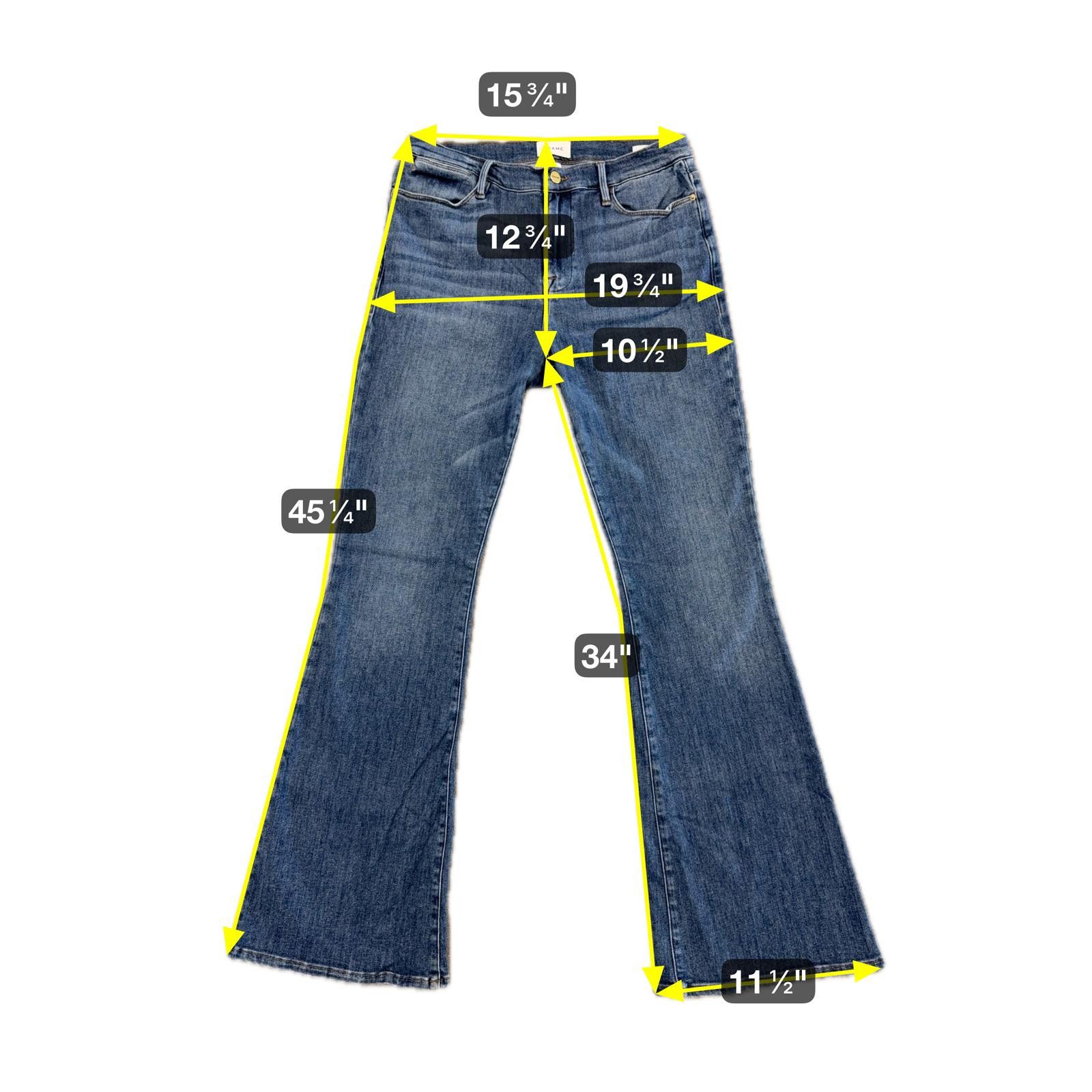 Frame NWOT Frame Denim Le High Flare Jeans Blue Deadstock DS - 33 Size 33" - 8 Thumbnail
