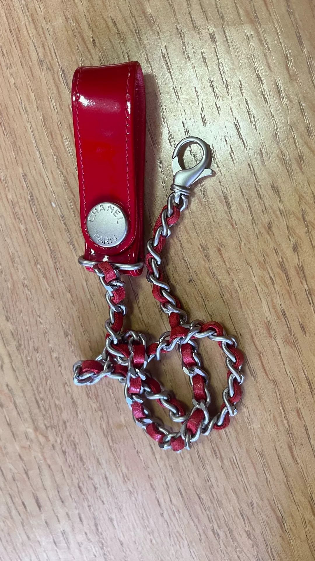 Chanel Chanel Red Patent Leather Chain Size ONE SIZE - 1 Thumbnail